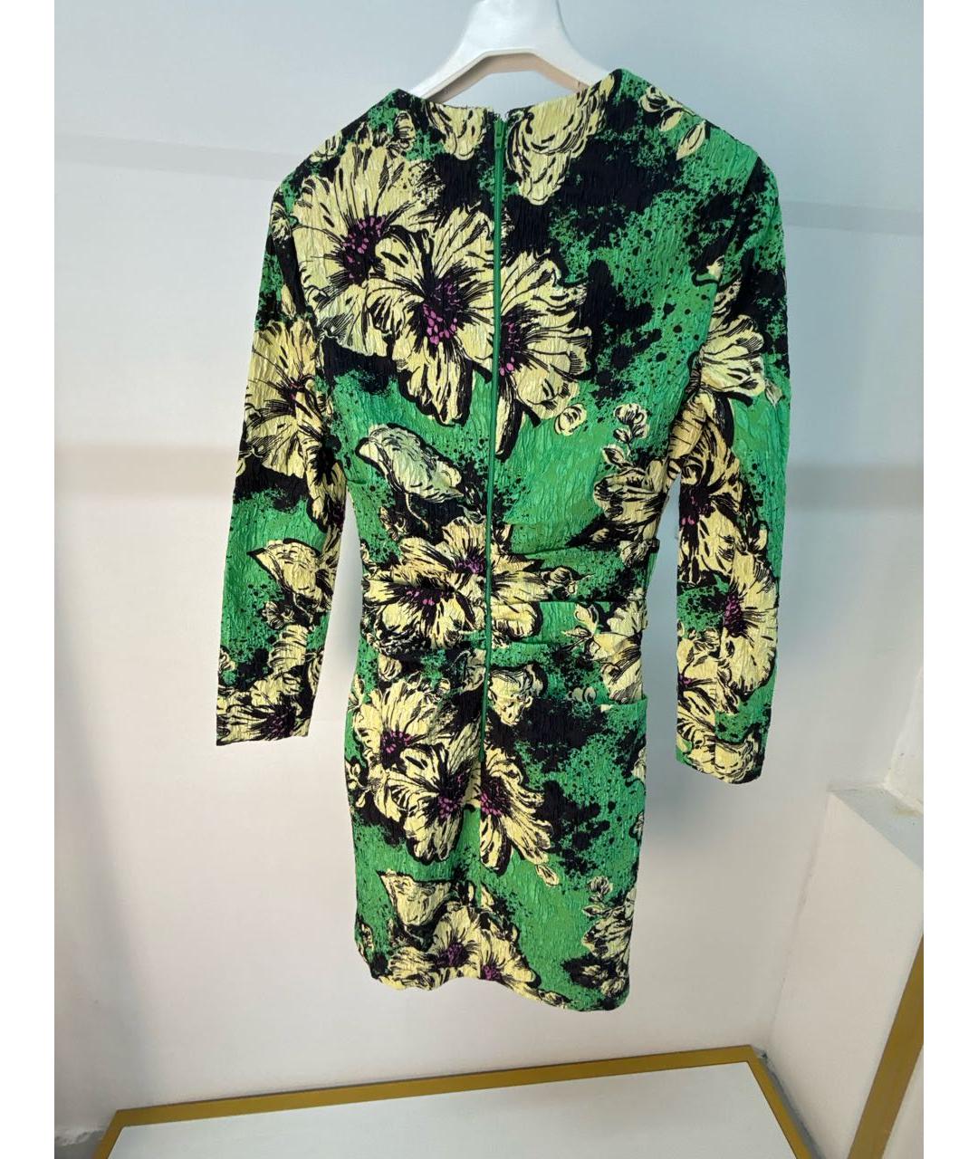 MIU MIU Зеленые полиамидовое повседневное платье, фото 2