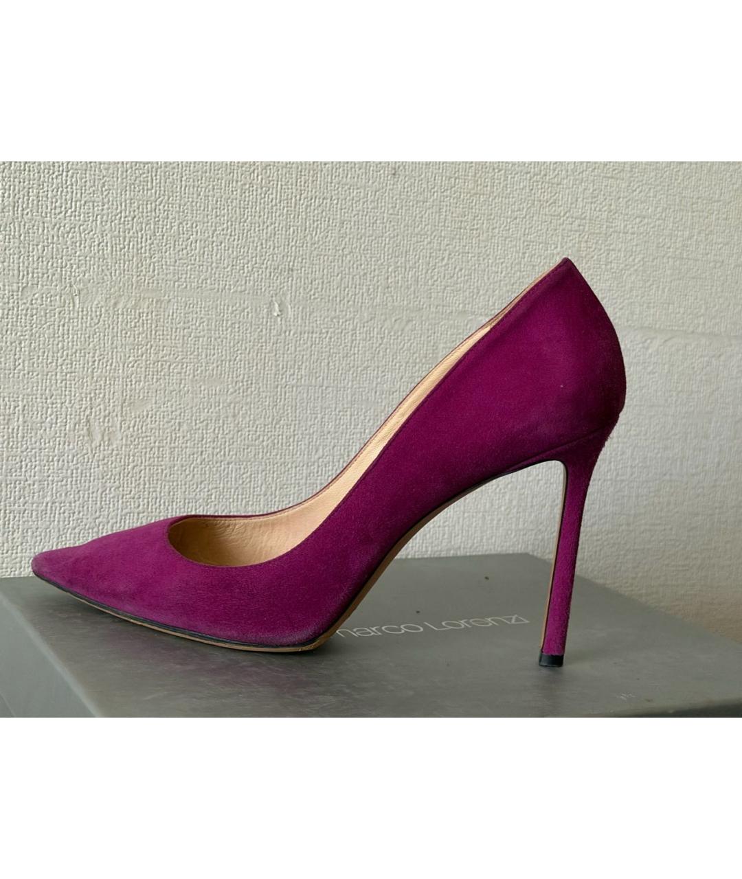 JIMMY CHOO Фиолетовые замшевые туфли, фото 8