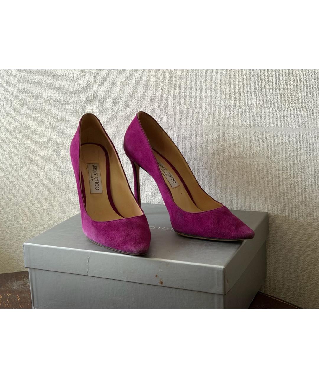 JIMMY CHOO Фиолетовые замшевые туфли, фото 2