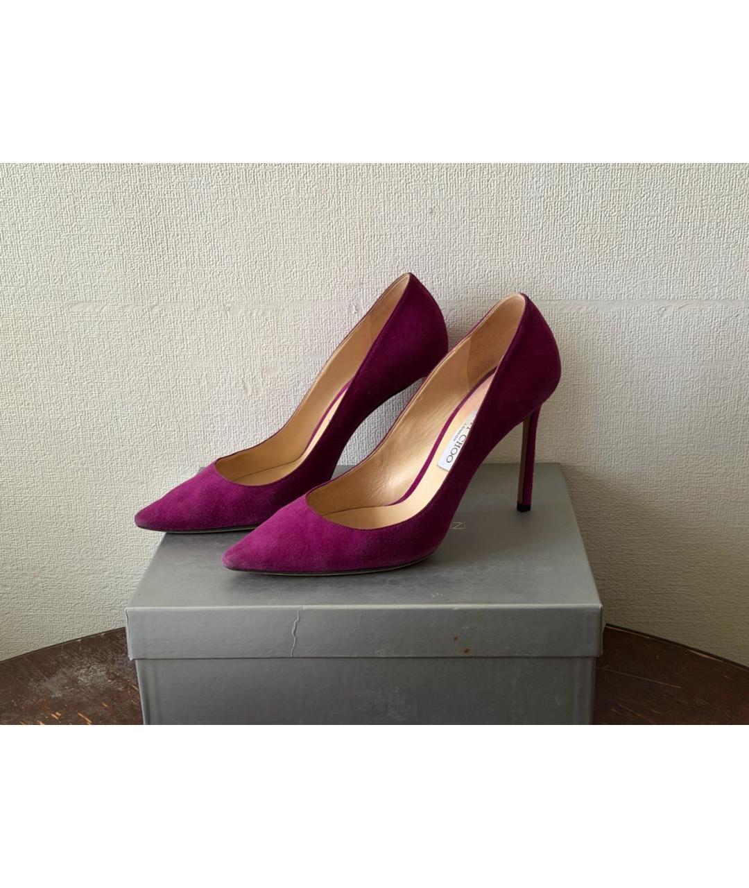 JIMMY CHOO Фиолетовые замшевые туфли, фото 3