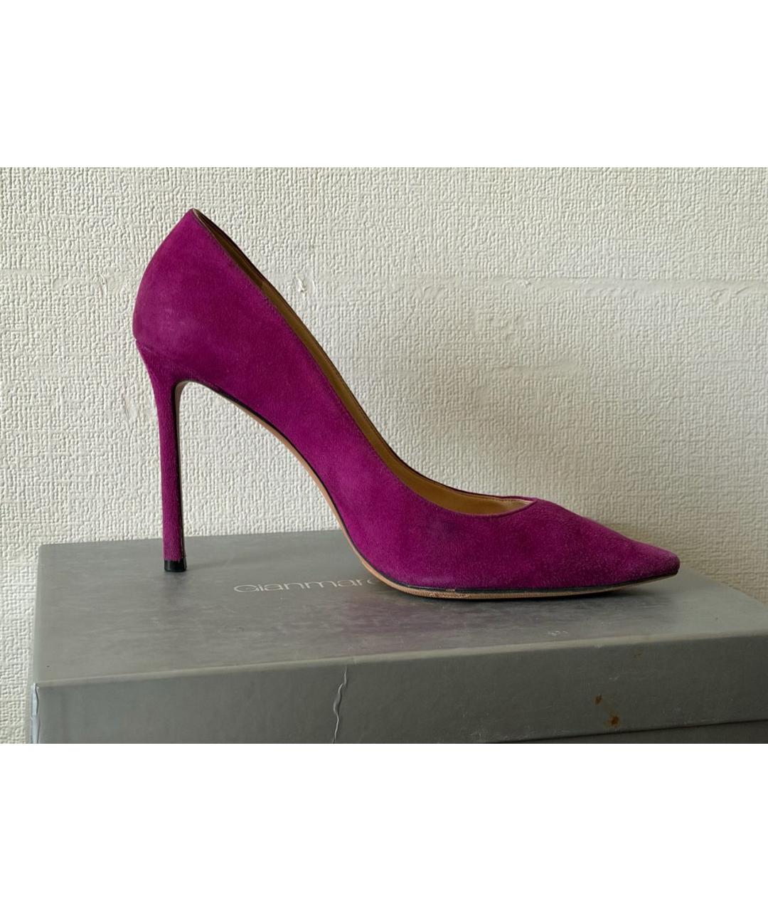 JIMMY CHOO Фиолетовые замшевые туфли, фото 5