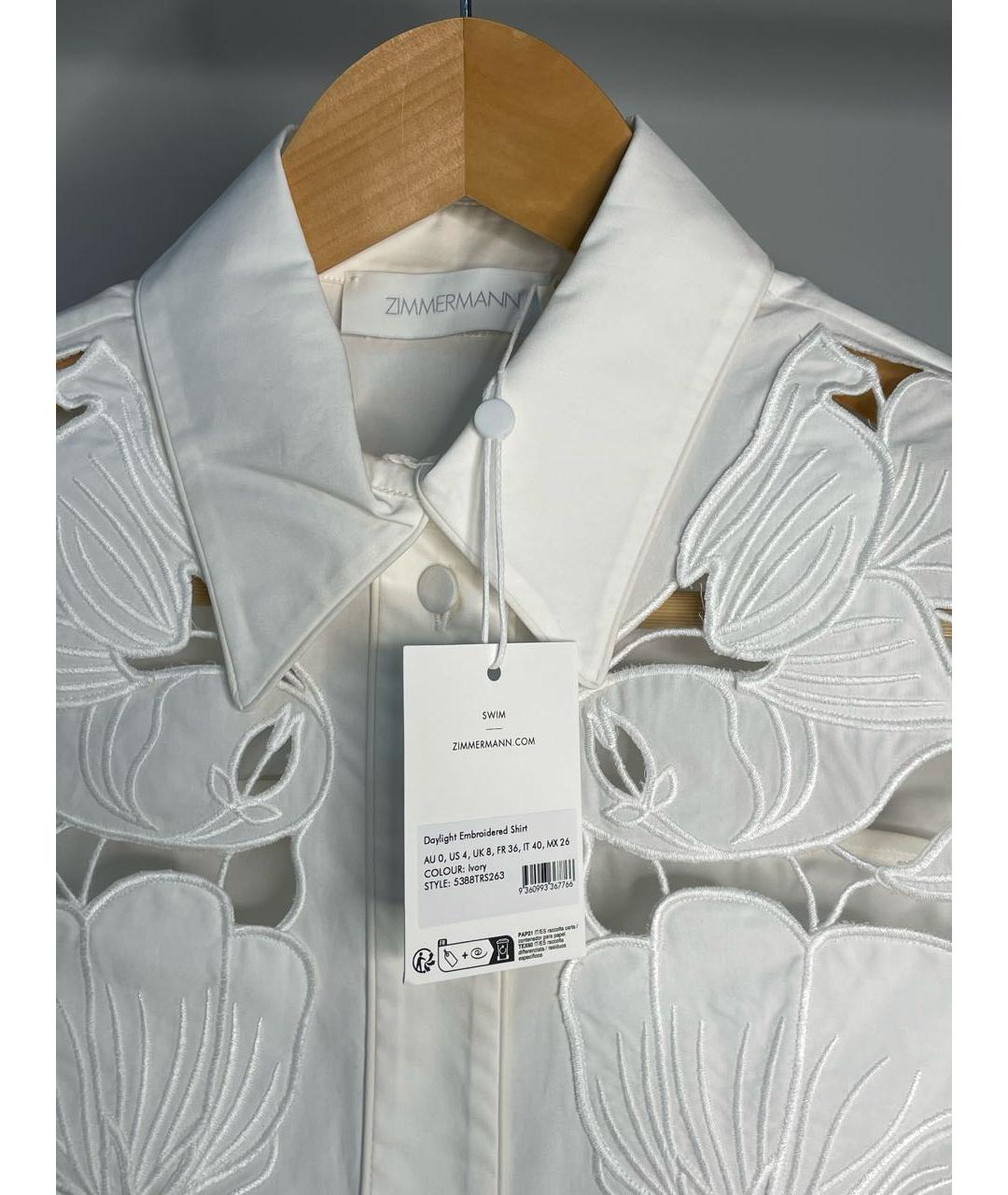 ZIMMERMANN Белый хлопковый костюм с брюками, фото 3