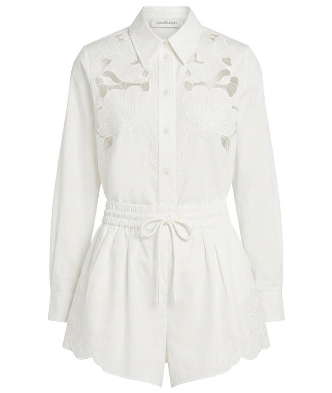 ZIMMERMANN Белый хлопковый костюм с брюками, фото 1