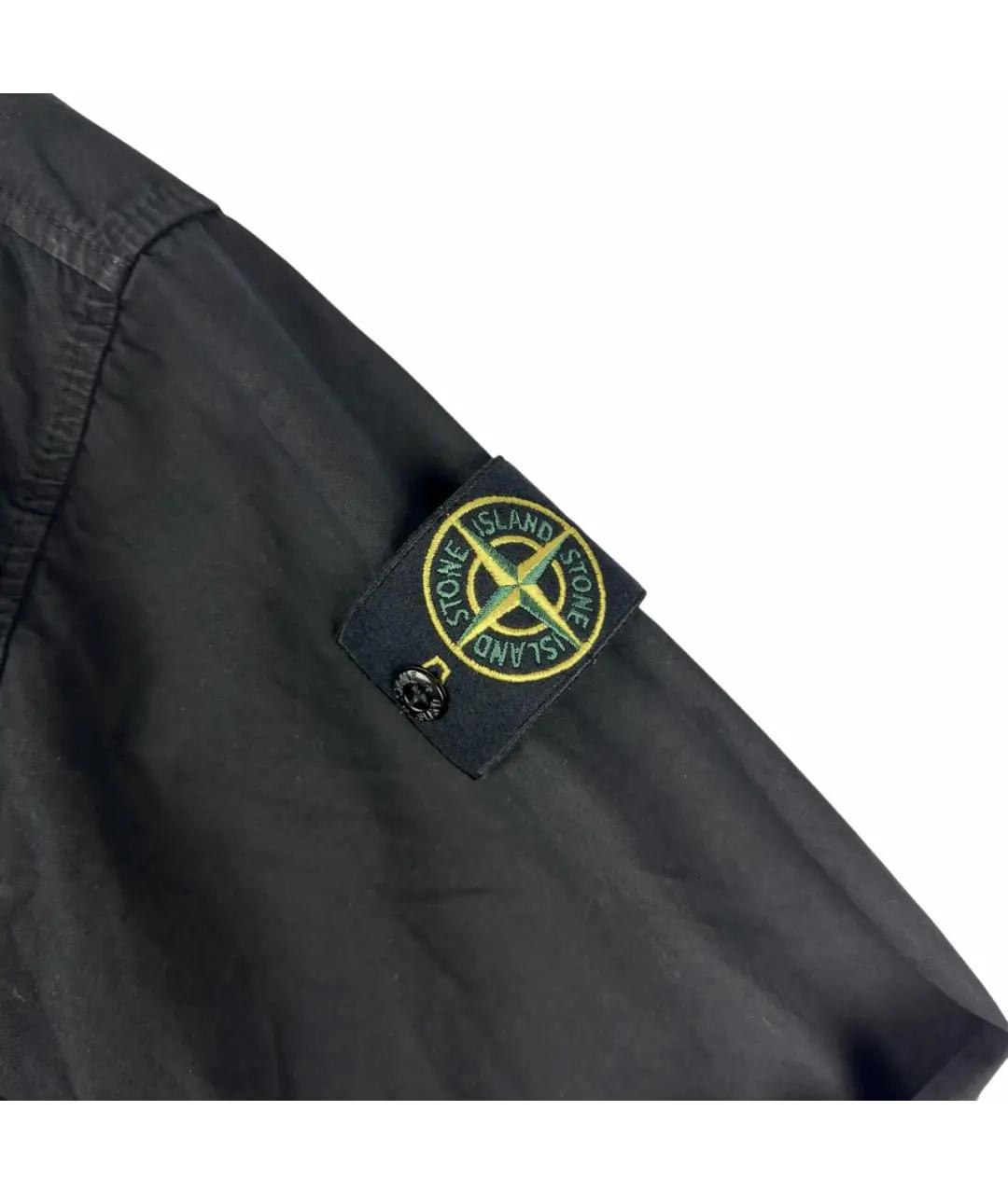STONE ISLAND Черная хлопковая кэжуал рубашка, фото 4