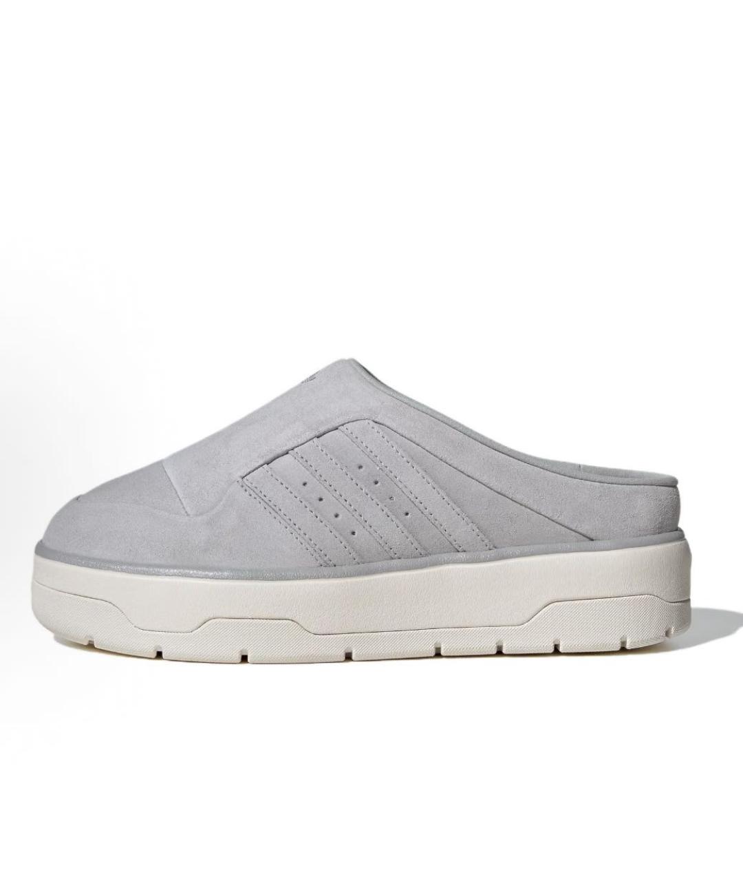 ADIDAS Серые замшевые сабо, фото 9