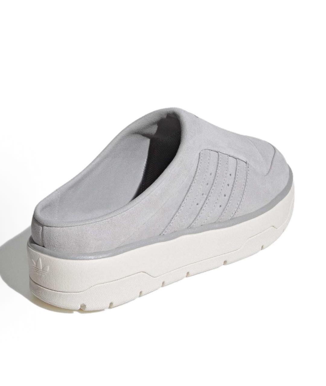 ADIDAS Серые замшевые сабо, фото 3