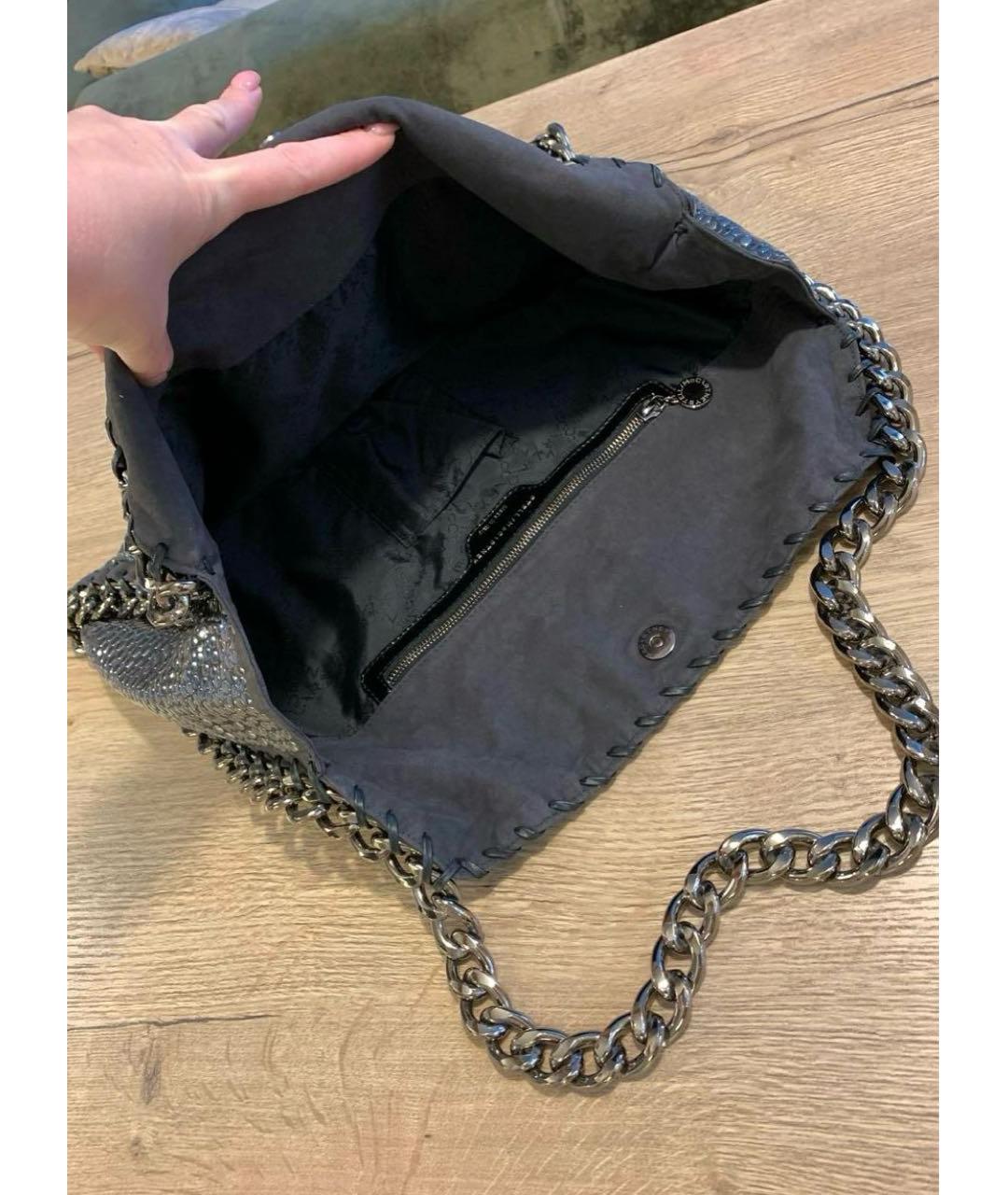 STELLA MCCARTNEY Серебряная сумка тоут из искусственной кожи, фото 7