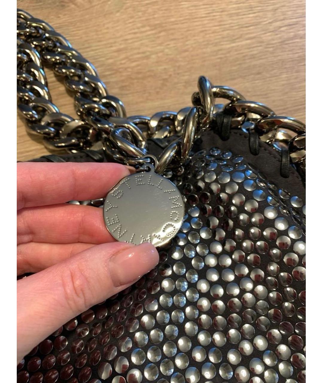 STELLA MCCARTNEY Серебряная сумка тоут из искусственной кожи, фото 5