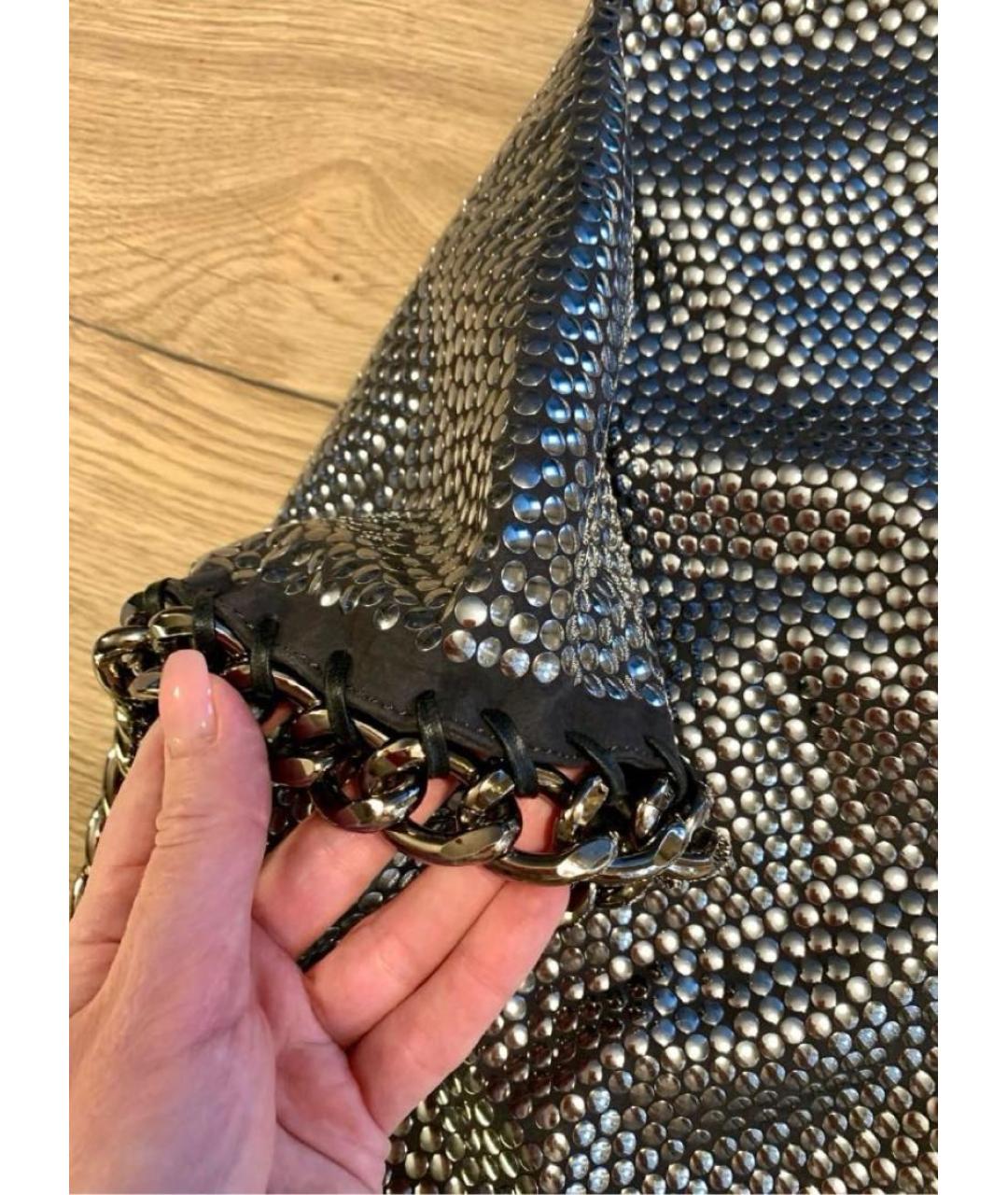 STELLA MCCARTNEY Серебряная сумка тоут из искусственной кожи, фото 8