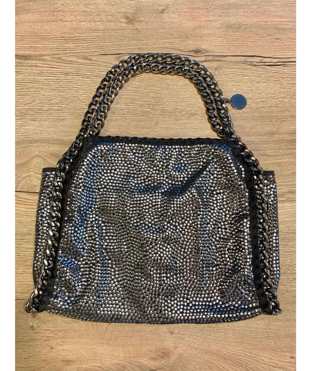 STELLA MCCARTNEY Серебряная сумка тоут из искусственной кожи, фото 3