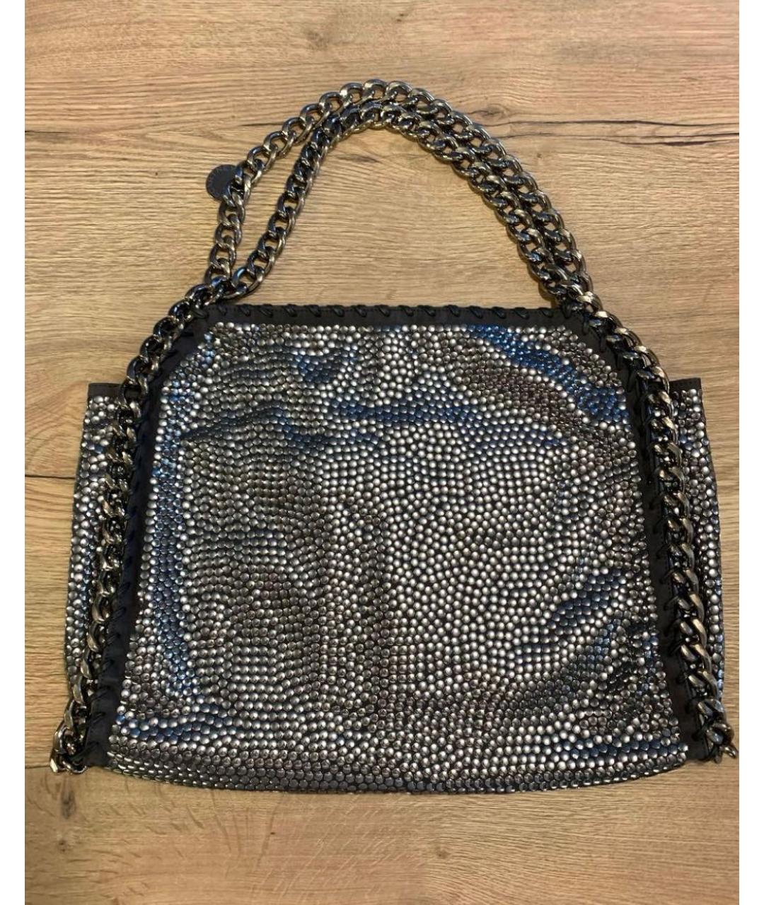 STELLA MCCARTNEY Серебряная сумка тоут из искусственной кожи, фото 2