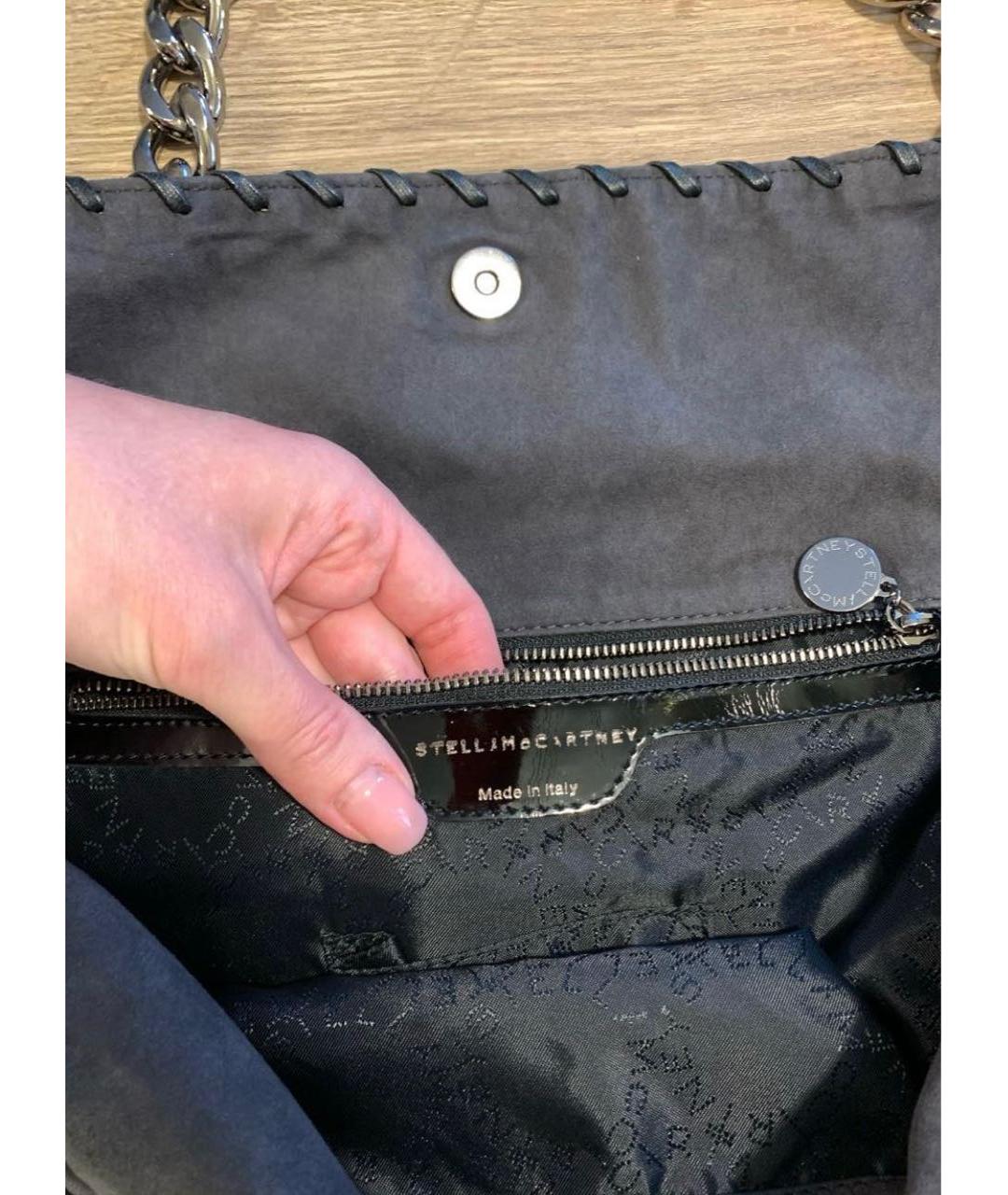 STELLA MCCARTNEY Серебряная сумка тоут из искусственной кожи, фото 6