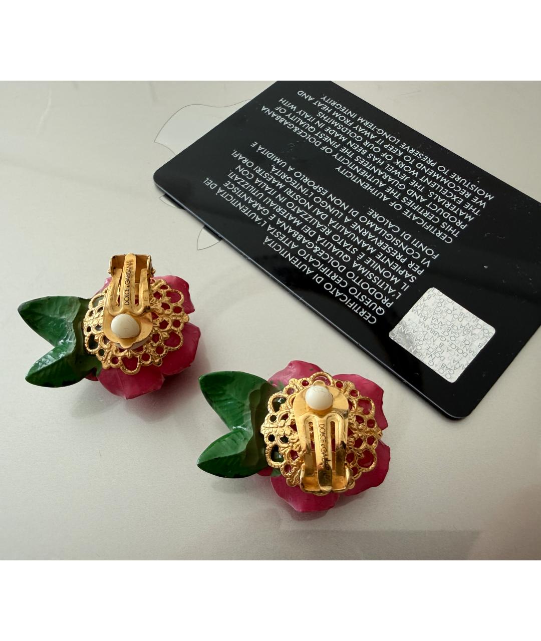 DOLCE&GABBANA Розовые пластиковые клипсы, фото 6