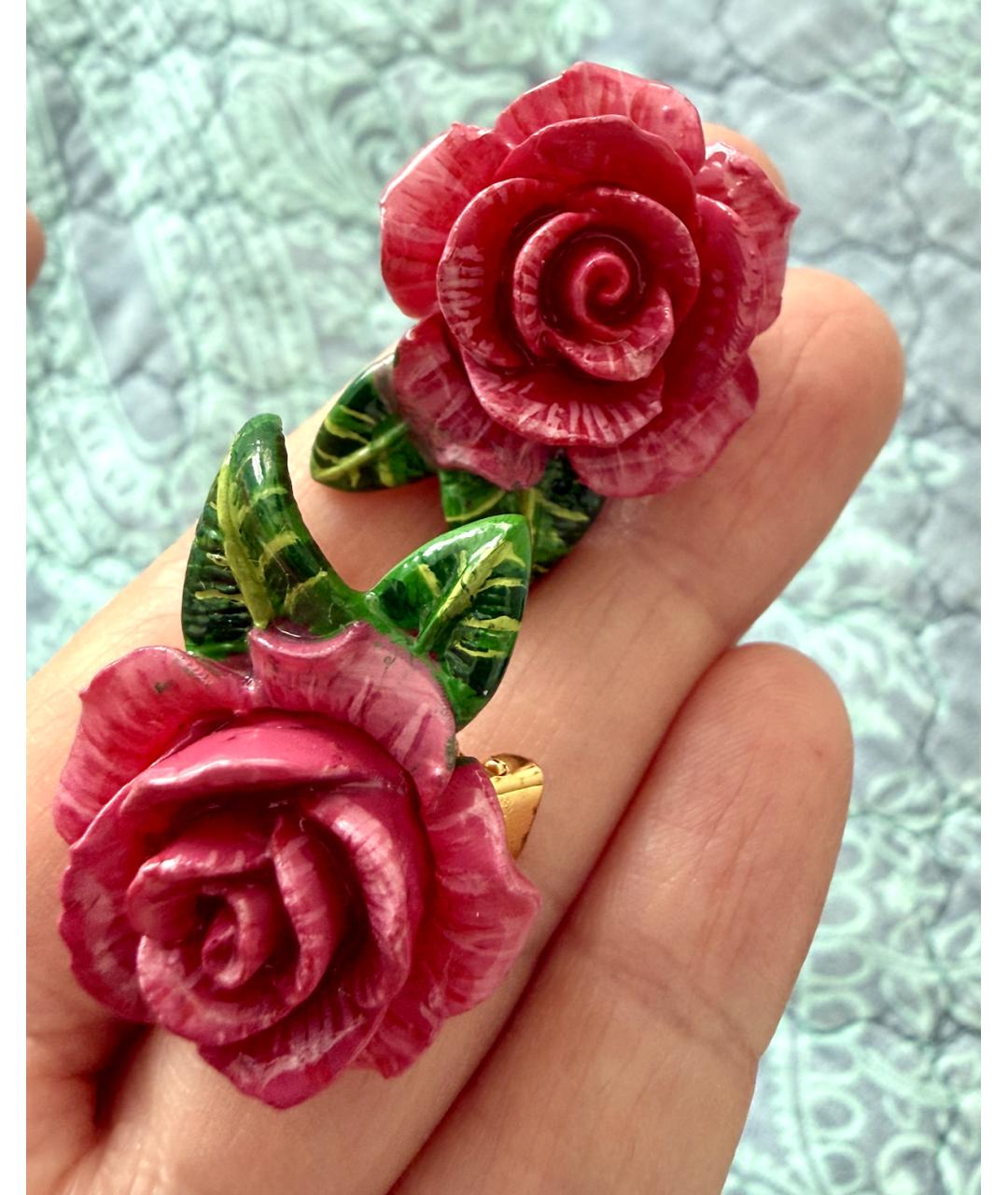 DOLCE&GABBANA Розовые пластиковые клипсы, фото 5