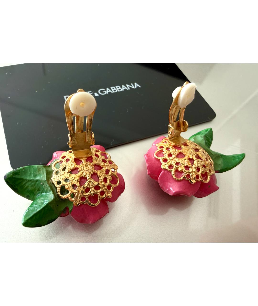 DOLCE&GABBANA Розовые пластиковые клипсы, фото 7
