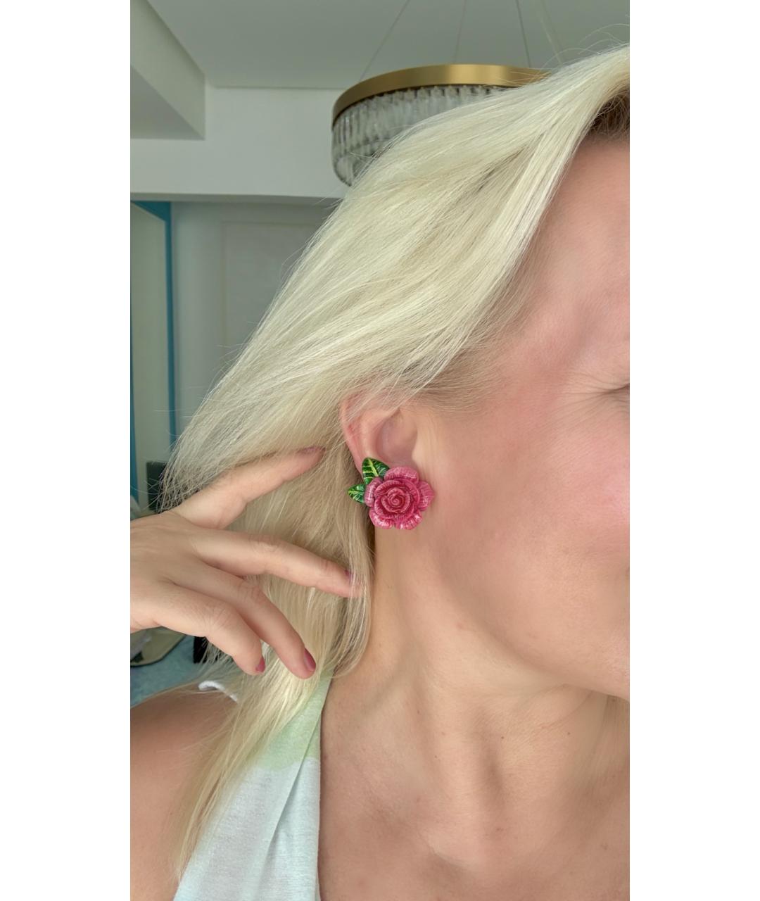 DOLCE&GABBANA Розовые пластиковые клипсы, фото 4