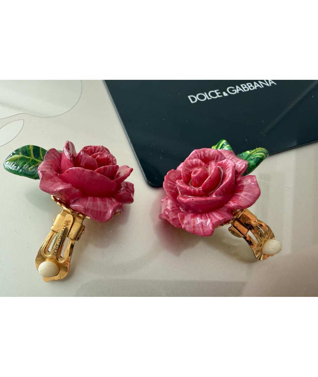 DOLCE&GABBANA Розовые пластиковые клипсы, фото 8