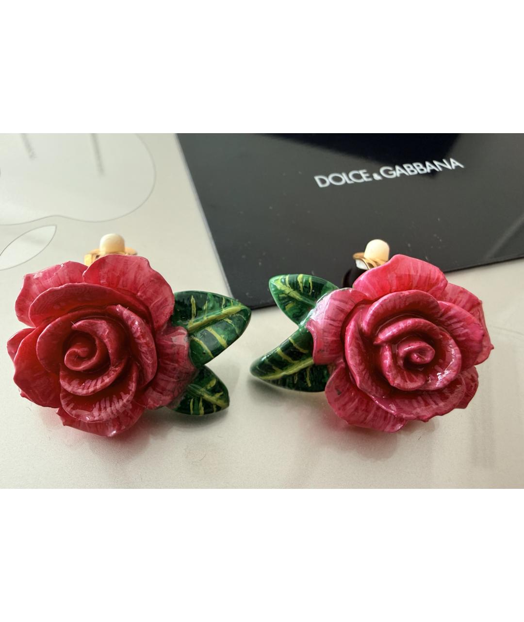 DOLCE&GABBANA Розовые пластиковые клипсы, фото 10