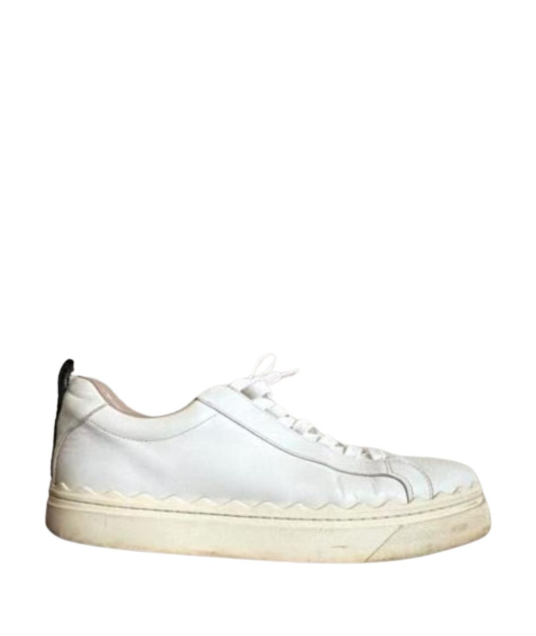 CHLOE Белые кожаные кеды, фото 1