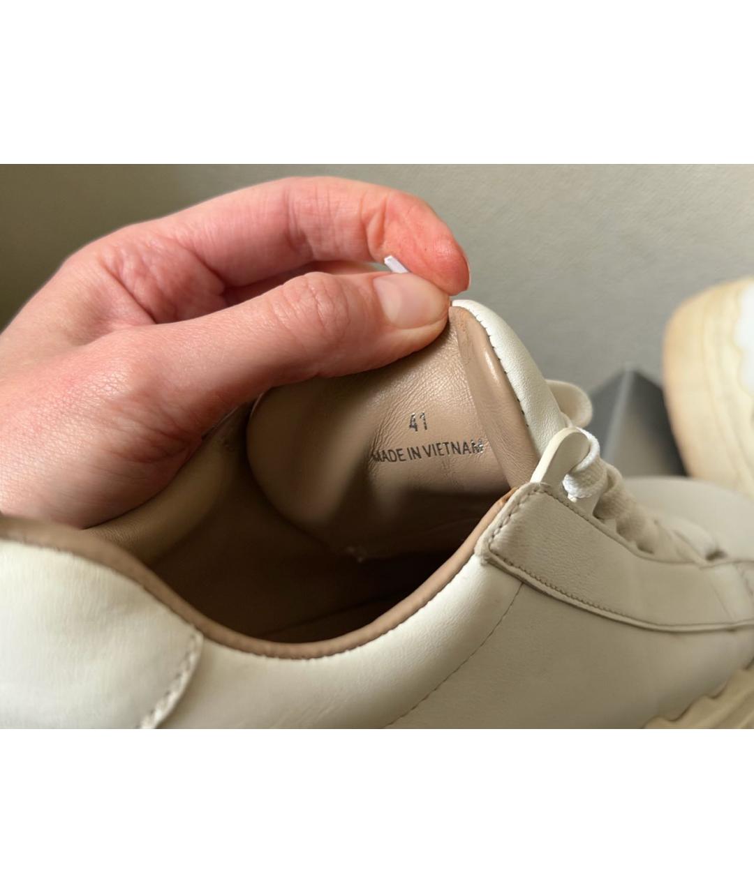 CHLOE Белые кожаные кеды, фото 4