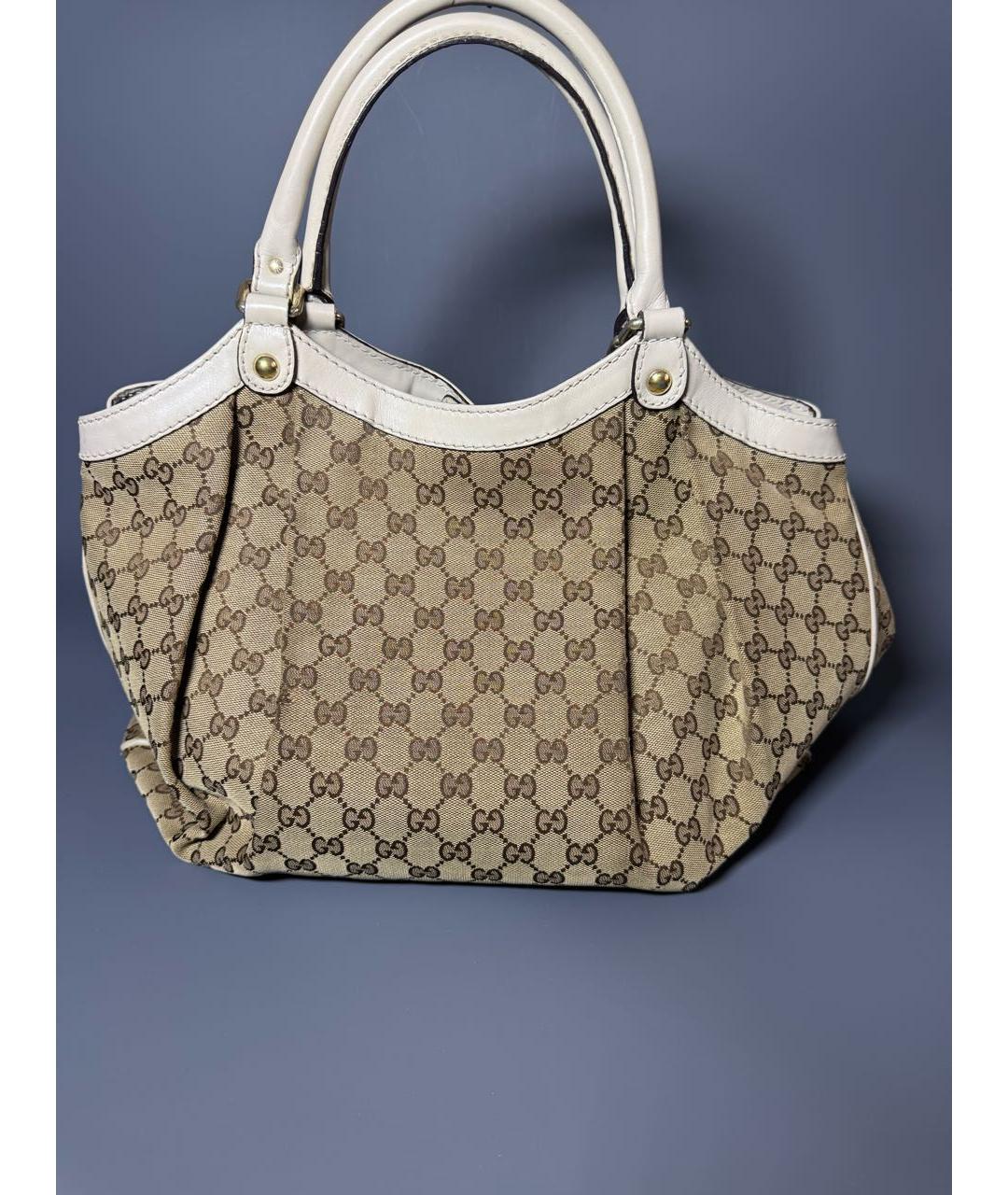 GUCCI Бежевая сумка тоут, фото 3