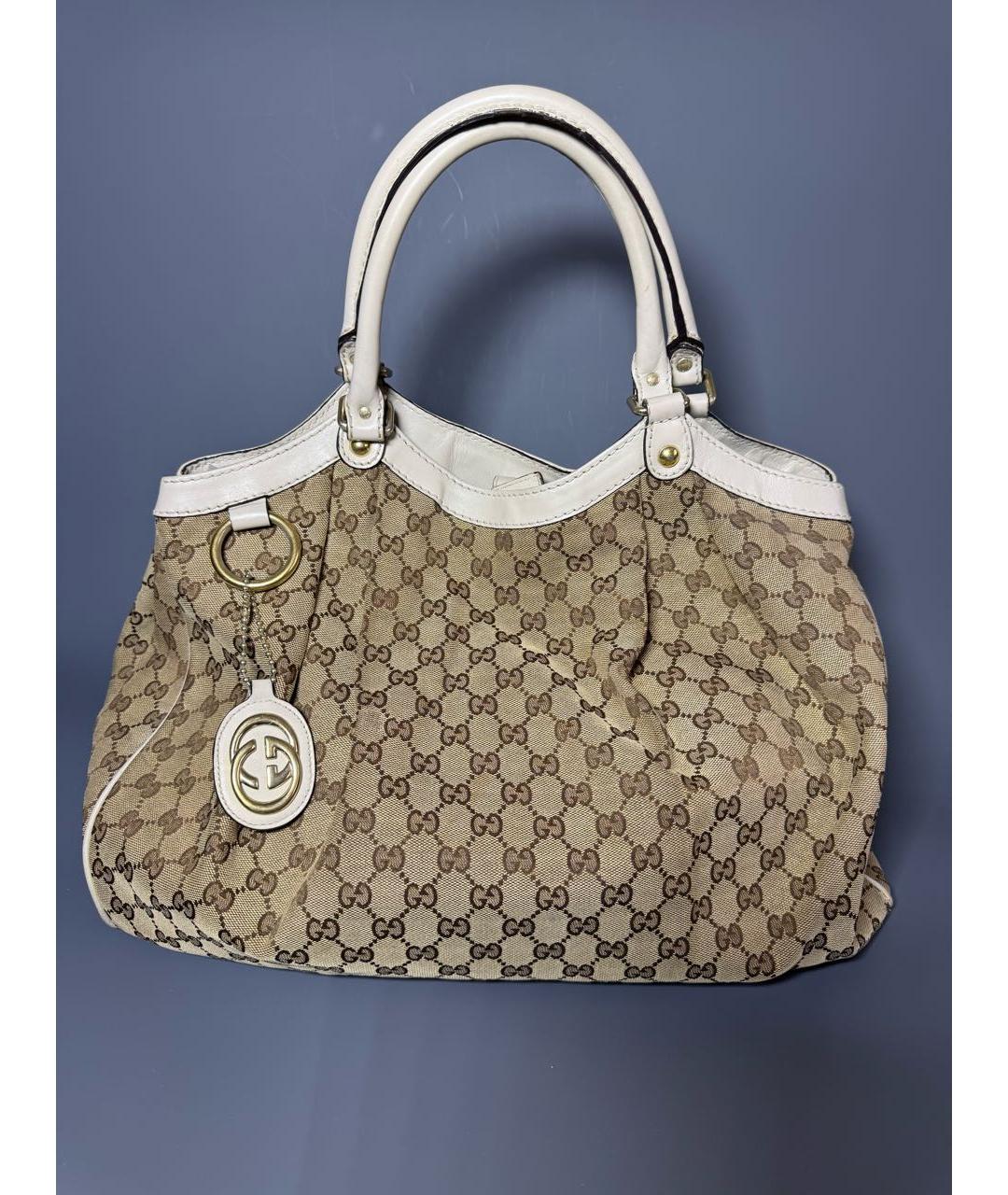 GUCCI Бежевая сумка тоут, фото 9