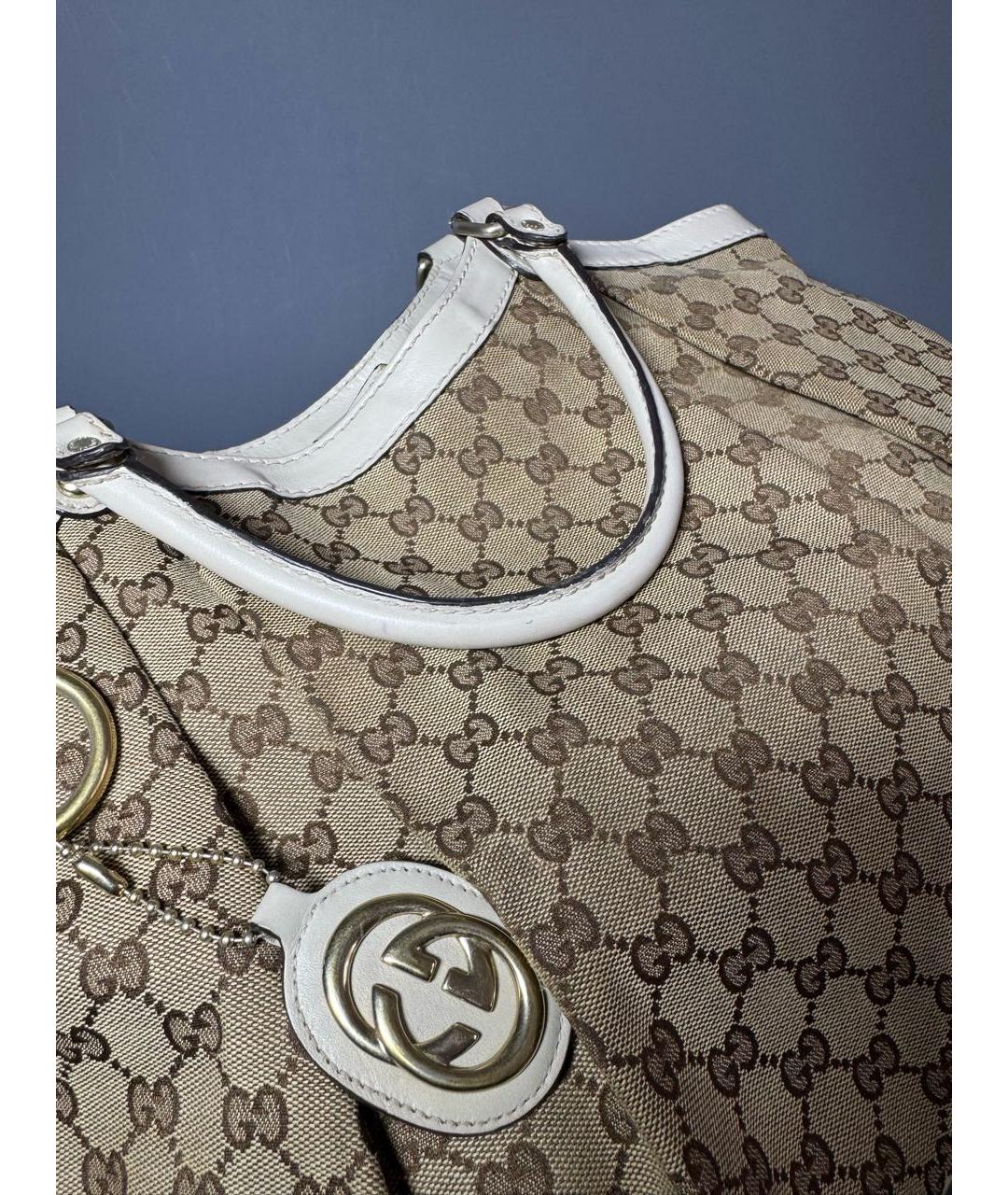 GUCCI Бежевая сумка тоут, фото 8