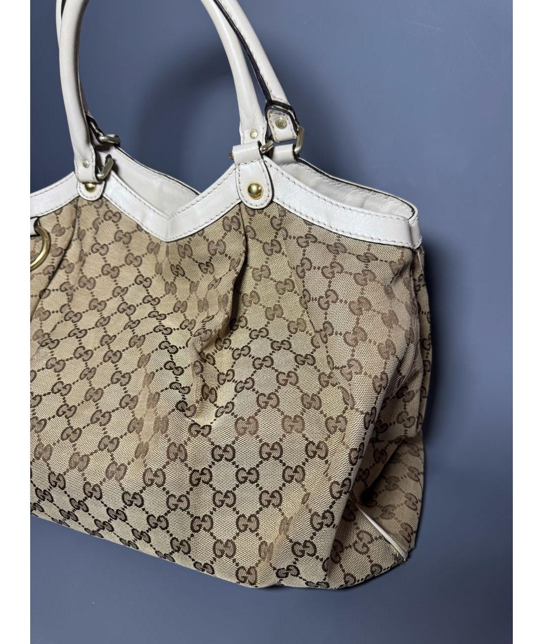 GUCCI Бежевая сумка тоут, фото 2