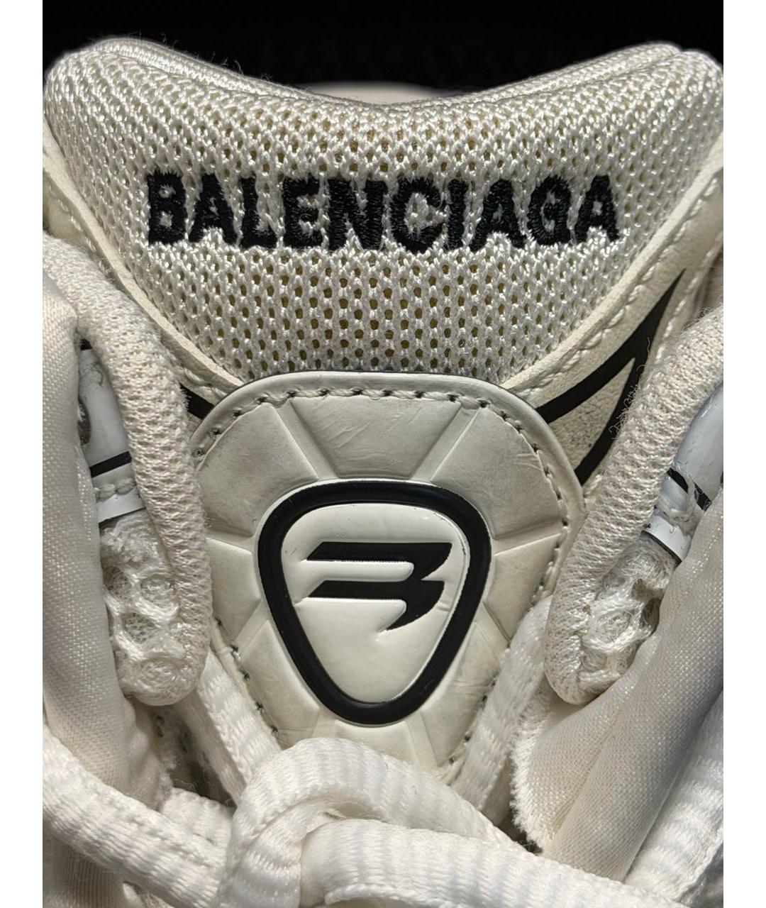 BALENCIAGA Белые текстильные высокие кроссовки / кеды, фото 6