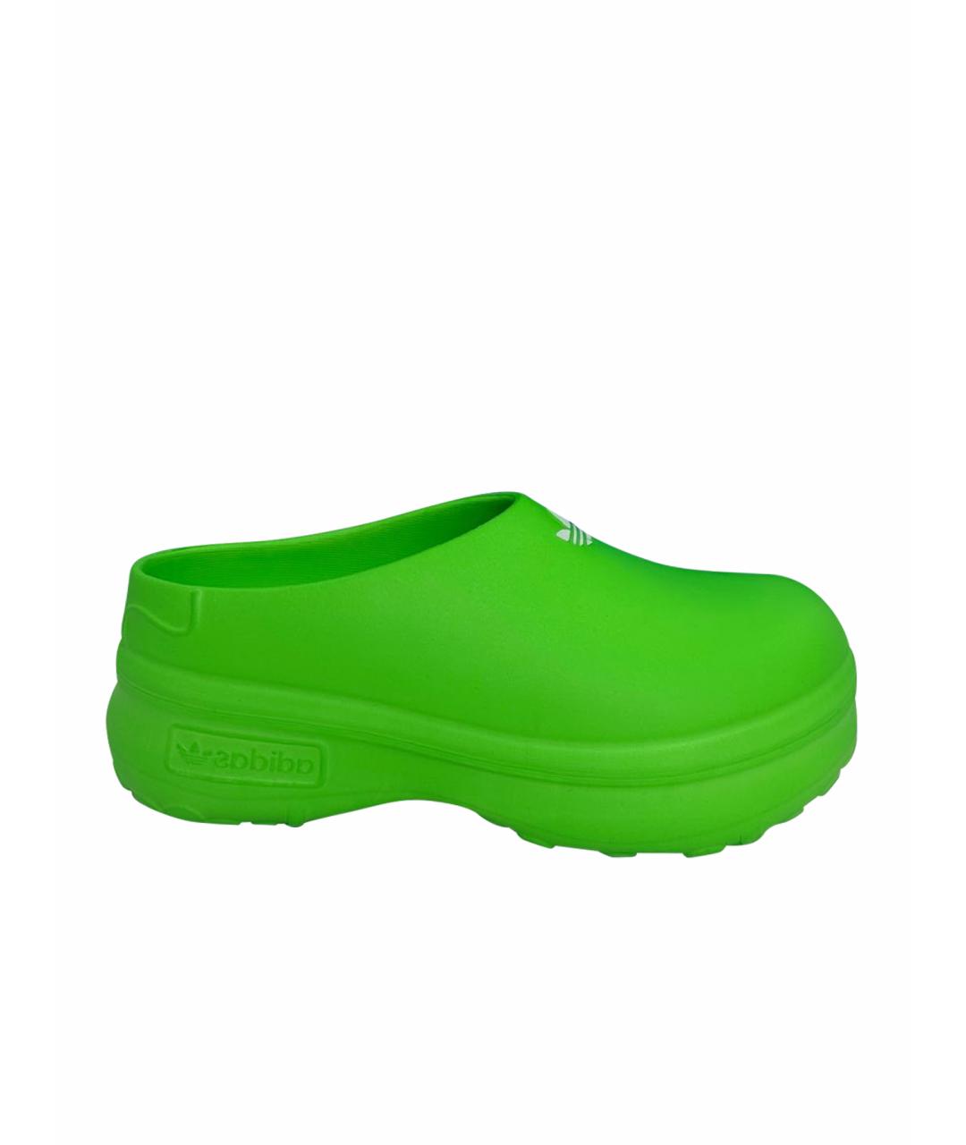 ADIDAS Салатовые резиновые мюли, фото 1