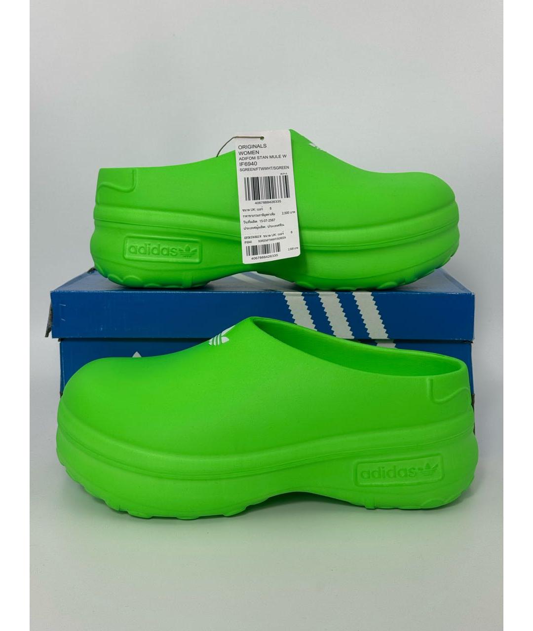 ADIDAS Салатовые резиновые мюли, фото 6