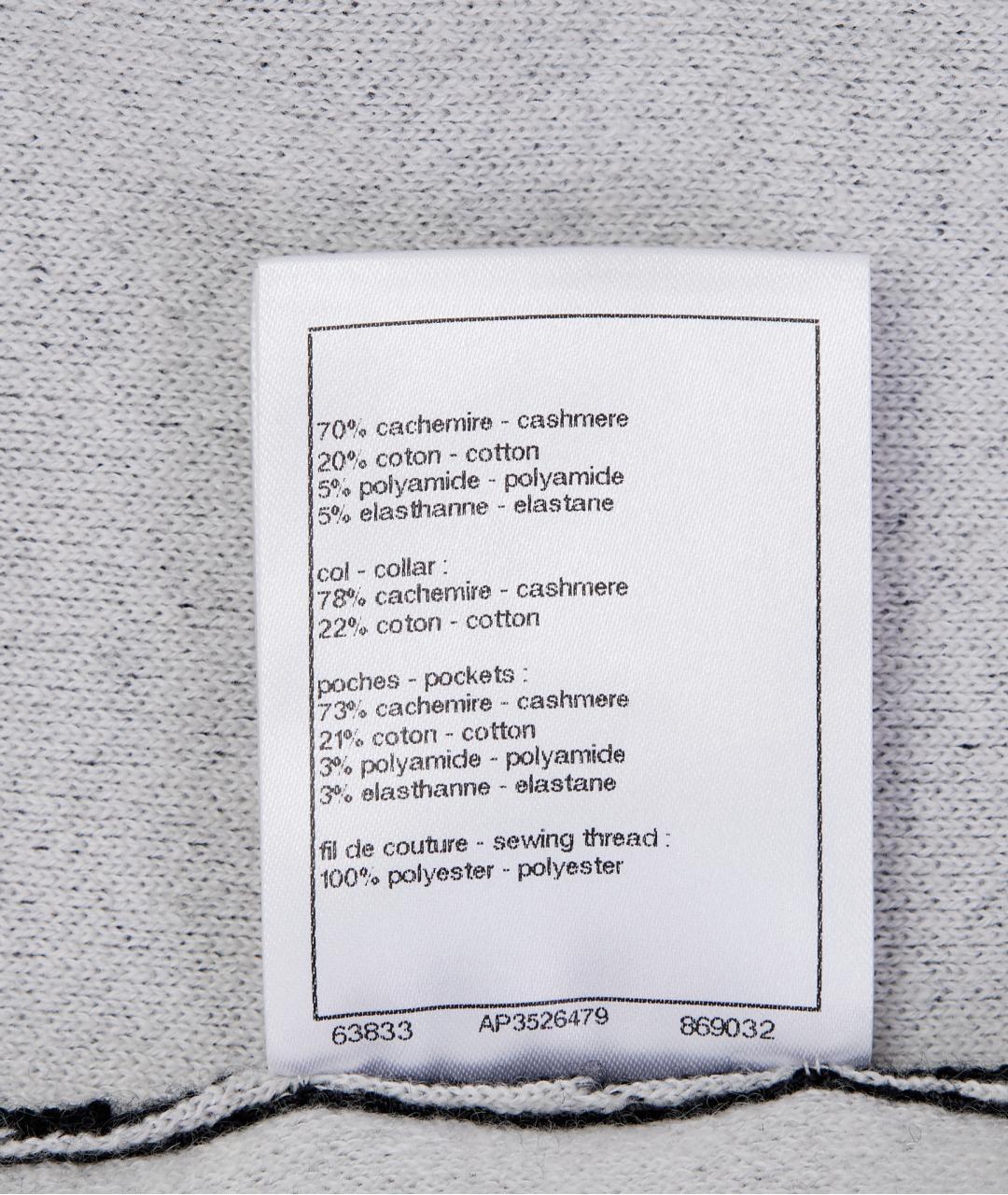 CHANEL Черный кашемировый кардиган, фото 4