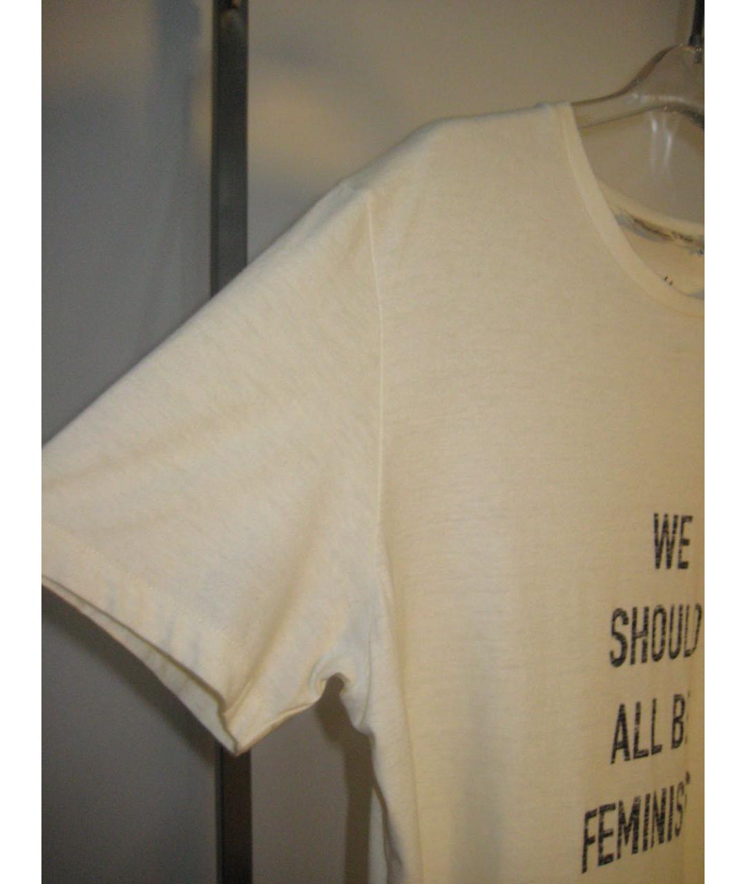 CHRISTIAN DIOR Белая хлопковая футболка, фото 4