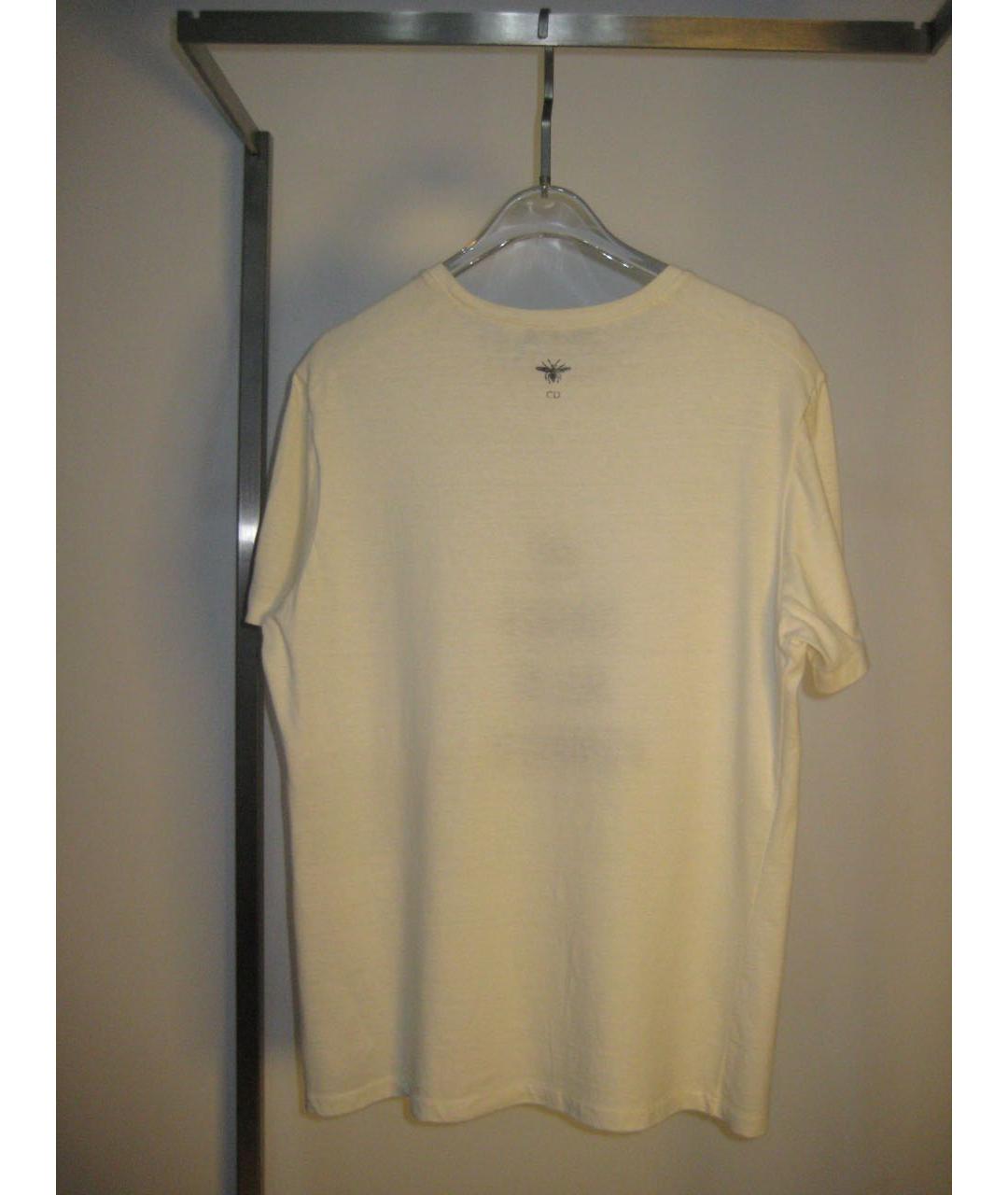 CHRISTIAN DIOR Белая хлопковая футболка, фото 2