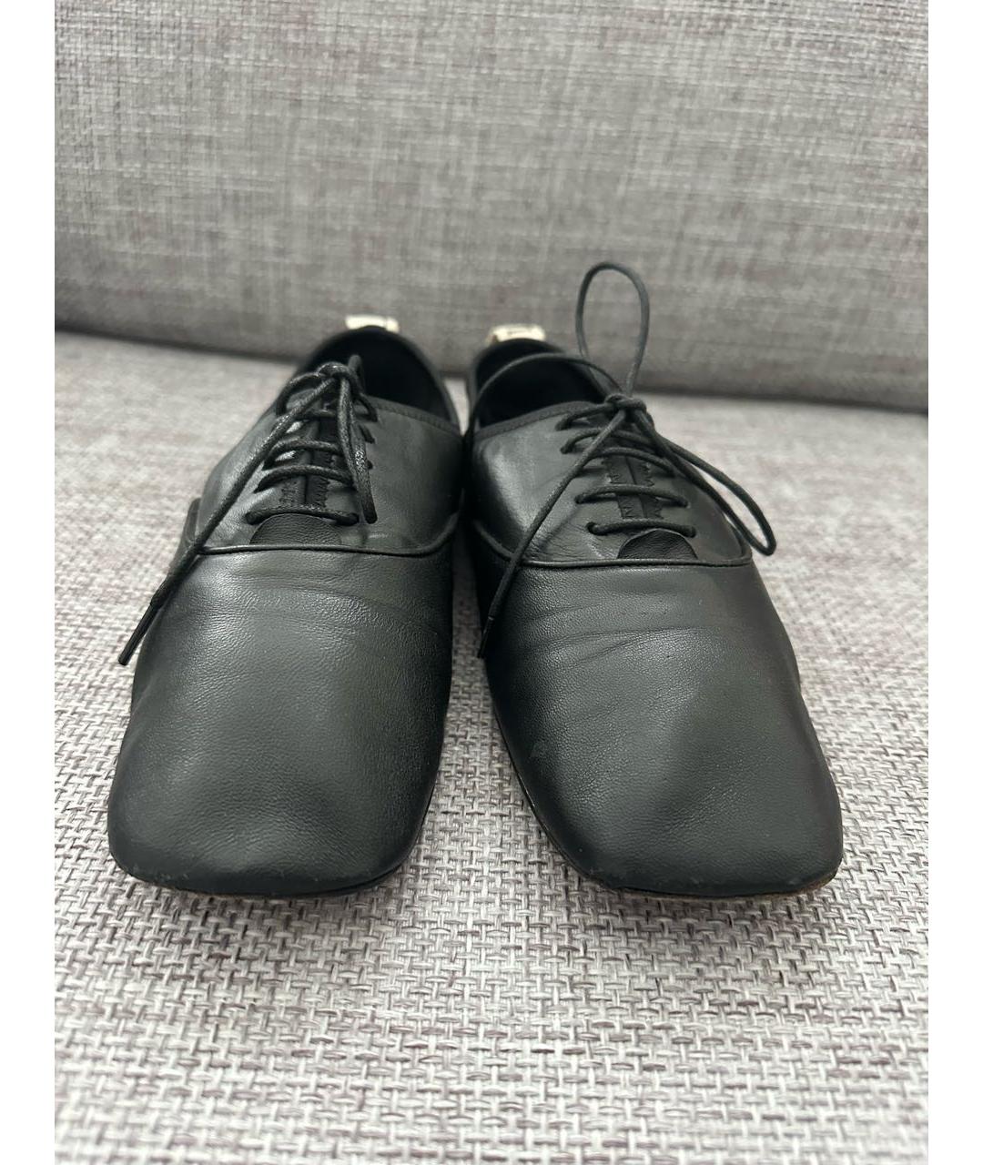 LOEWE Черные кожаные балетки, фото 2