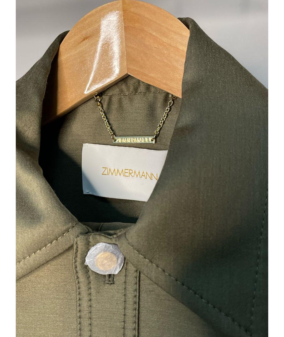 ZIMMERMANN Хаки шерстяной костюм с брюками, фото 3