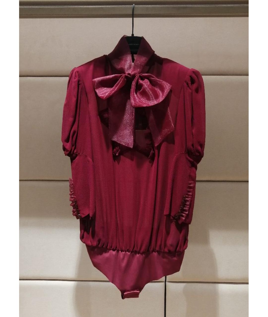 ELISABETTA FRANCHI Бордовая блузы, фото 3