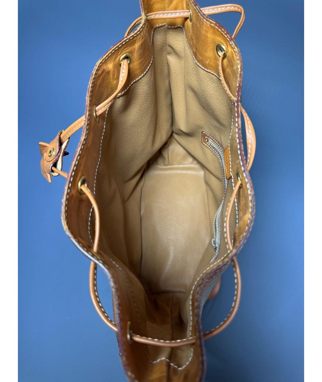 CELINE Коричневая кожаная сумка тоут, фото 4