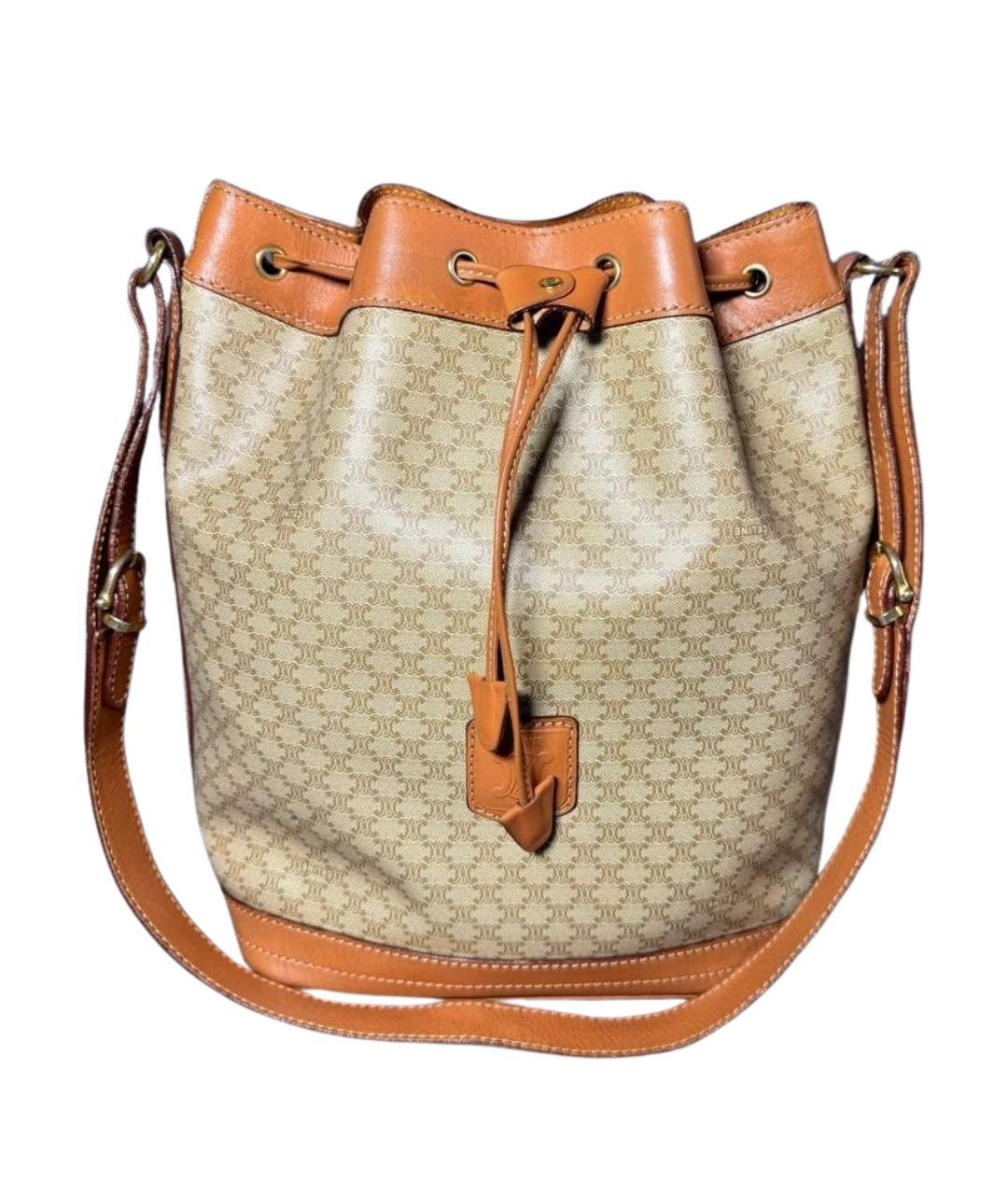 CELINE Коричневая кожаная сумка тоут, фото 1