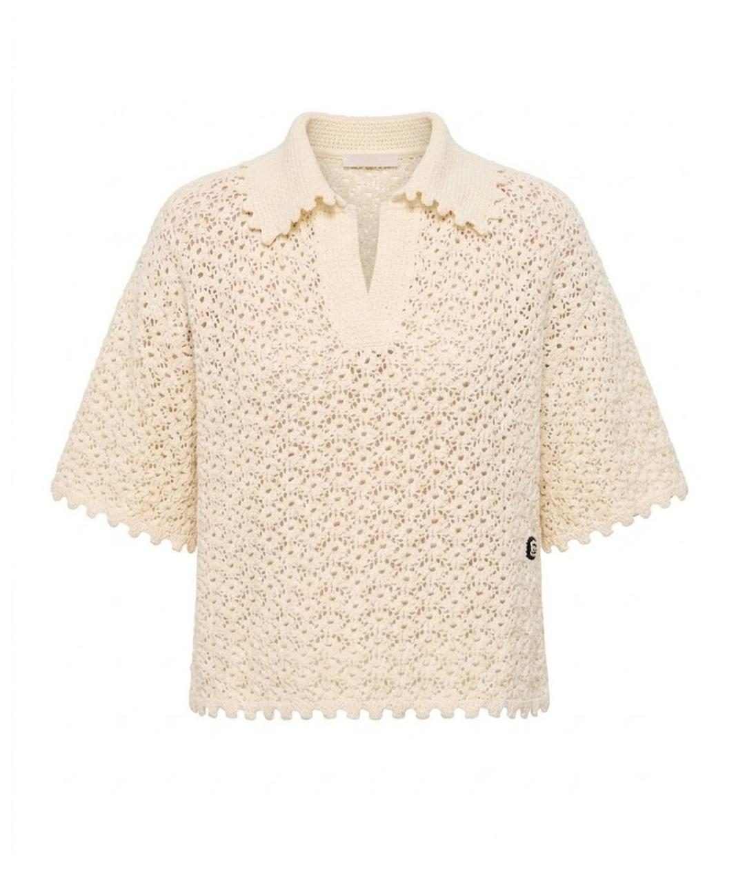 CHANEL Бежевый хлопковый джемпер / свитер, фото 1