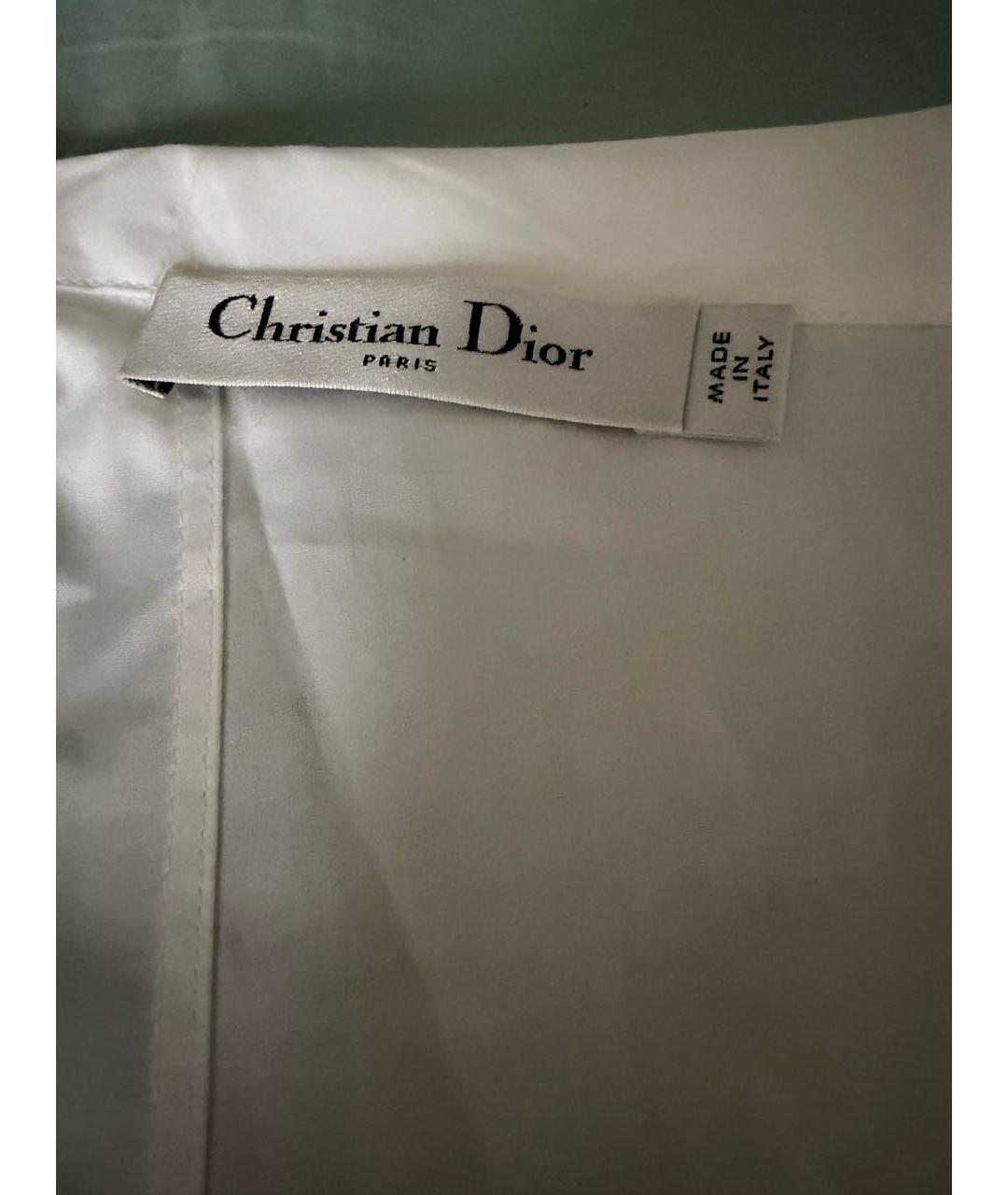 CHRISTIAN DIOR Белая хлопковая рубашка, фото 3