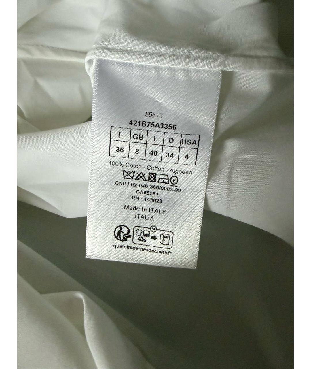 CHRISTIAN DIOR Белая хлопковая рубашка, фото 6