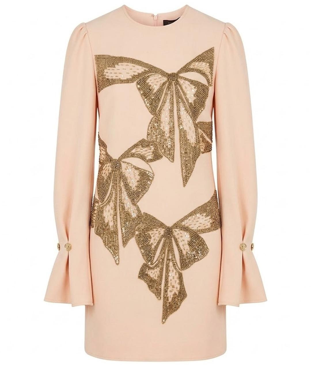 ELISABETTA FRANCHI Бежевое коктейльное платье, фото 1