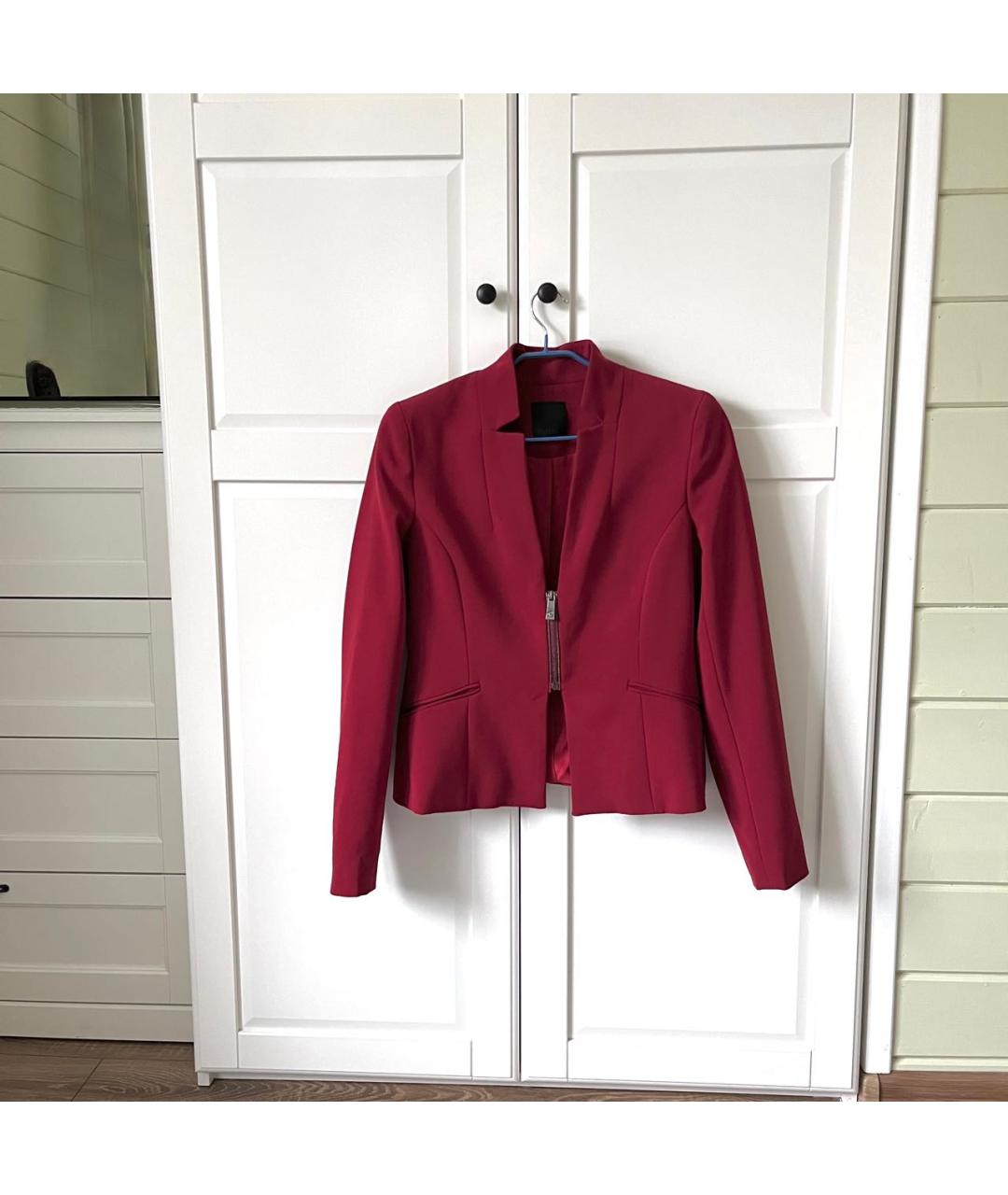 PINKO Бордовый вискозный жакет/пиджак, фото 7