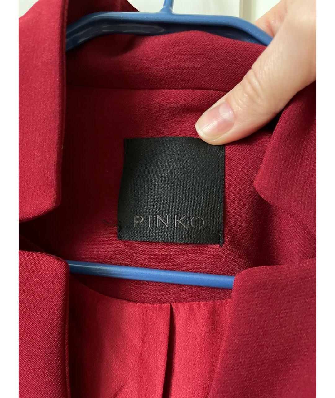 PINKO Бордовый вискозный жакет/пиджак, фото 4