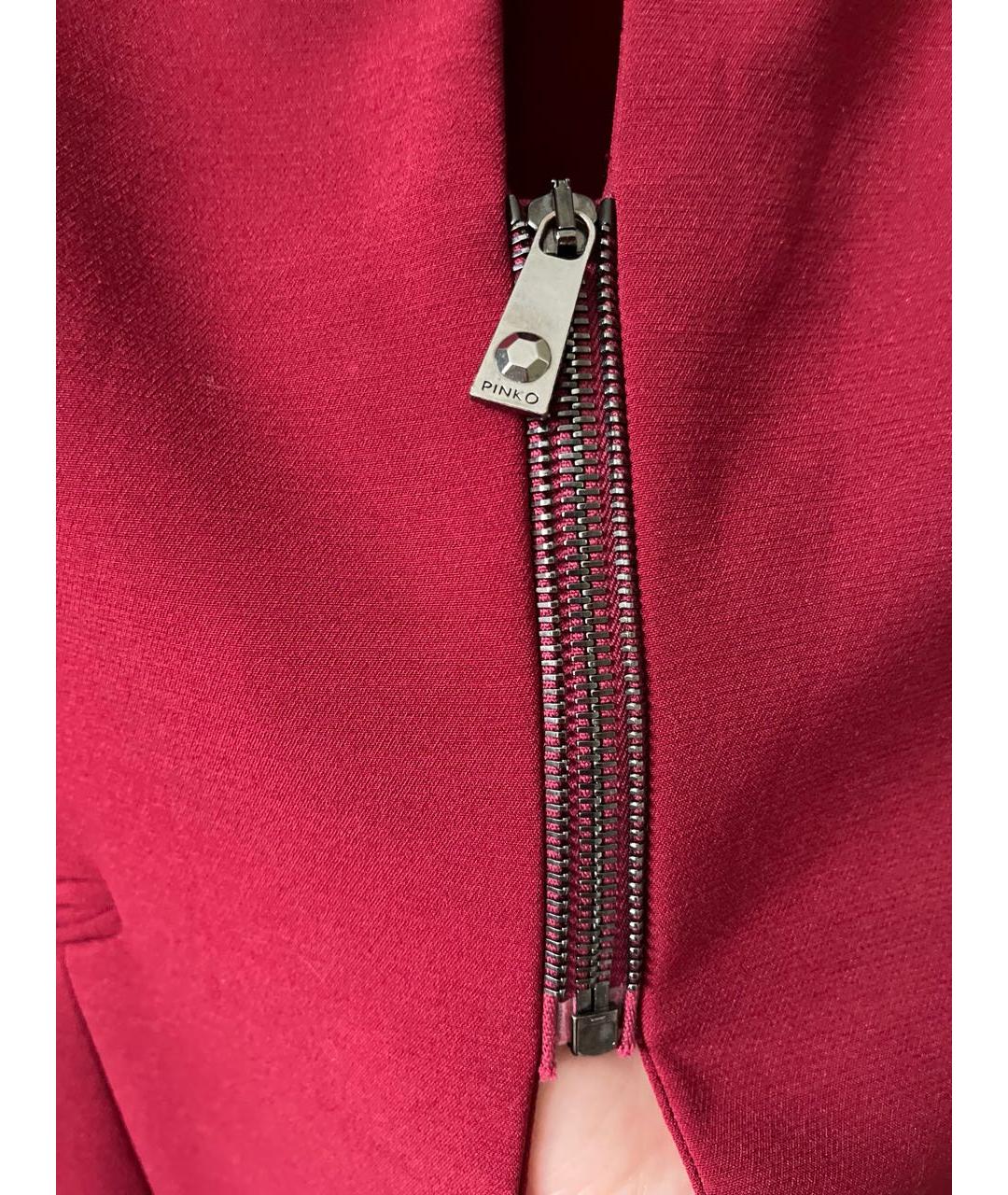 PINKO Бордовый вискозный жакет/пиджак, фото 5