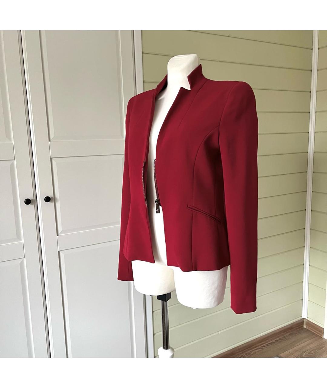PINKO Бордовый вискозный жакет/пиджак, фото 2