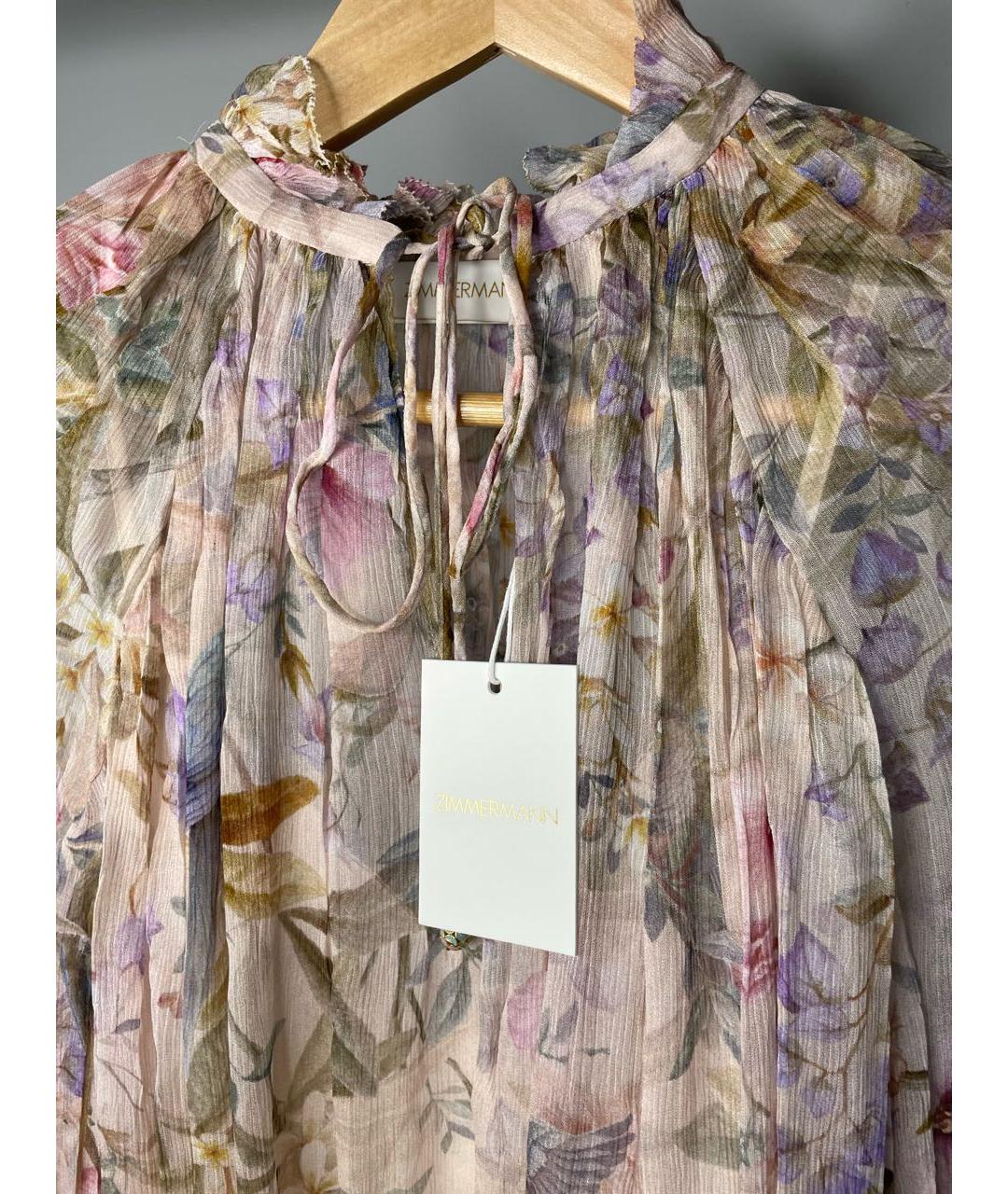 ZIMMERMANN Розовый шелковый костюм с брюками, фото 3