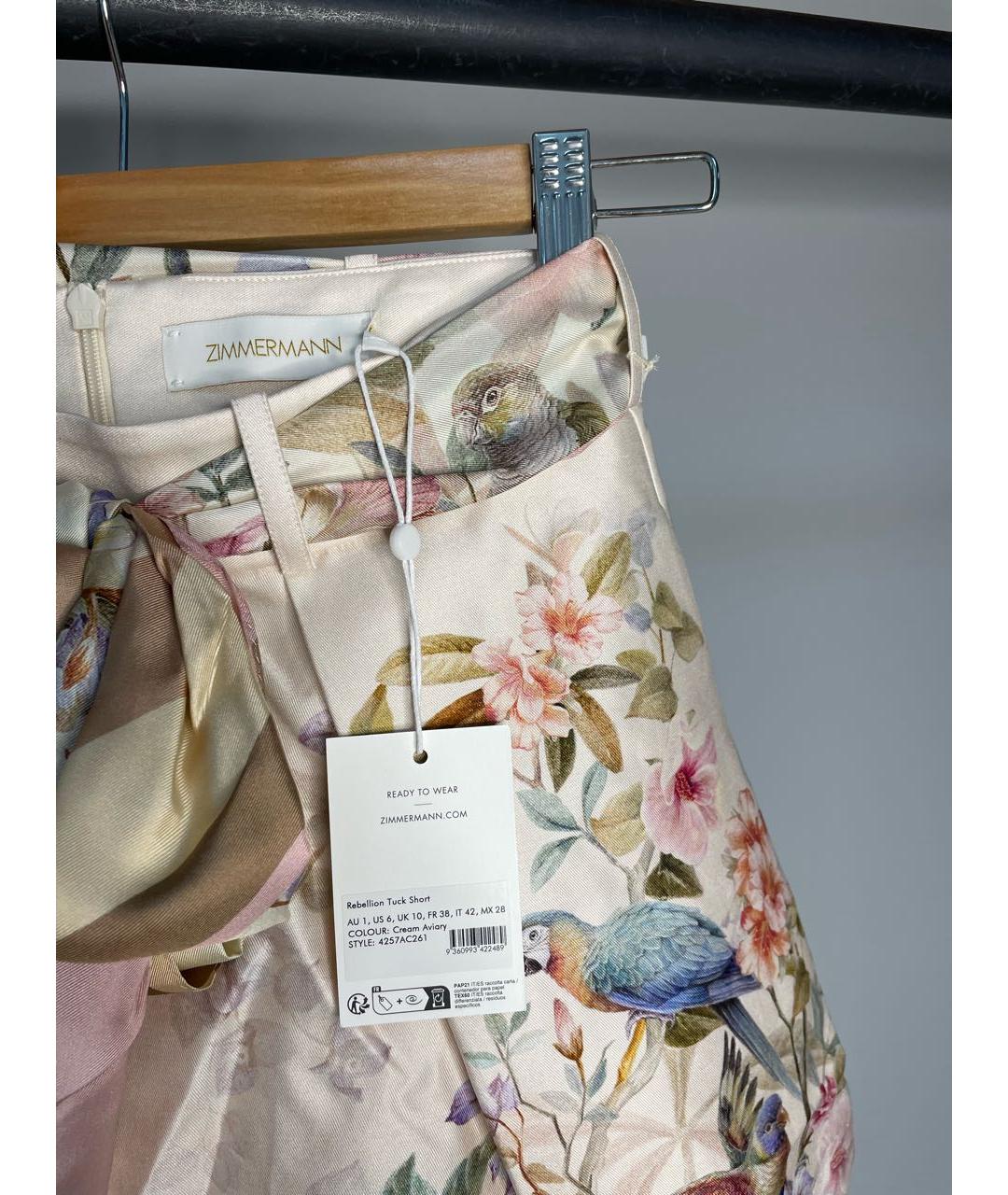 ZIMMERMANN Розовый шелковый костюм с брюками, фото 5