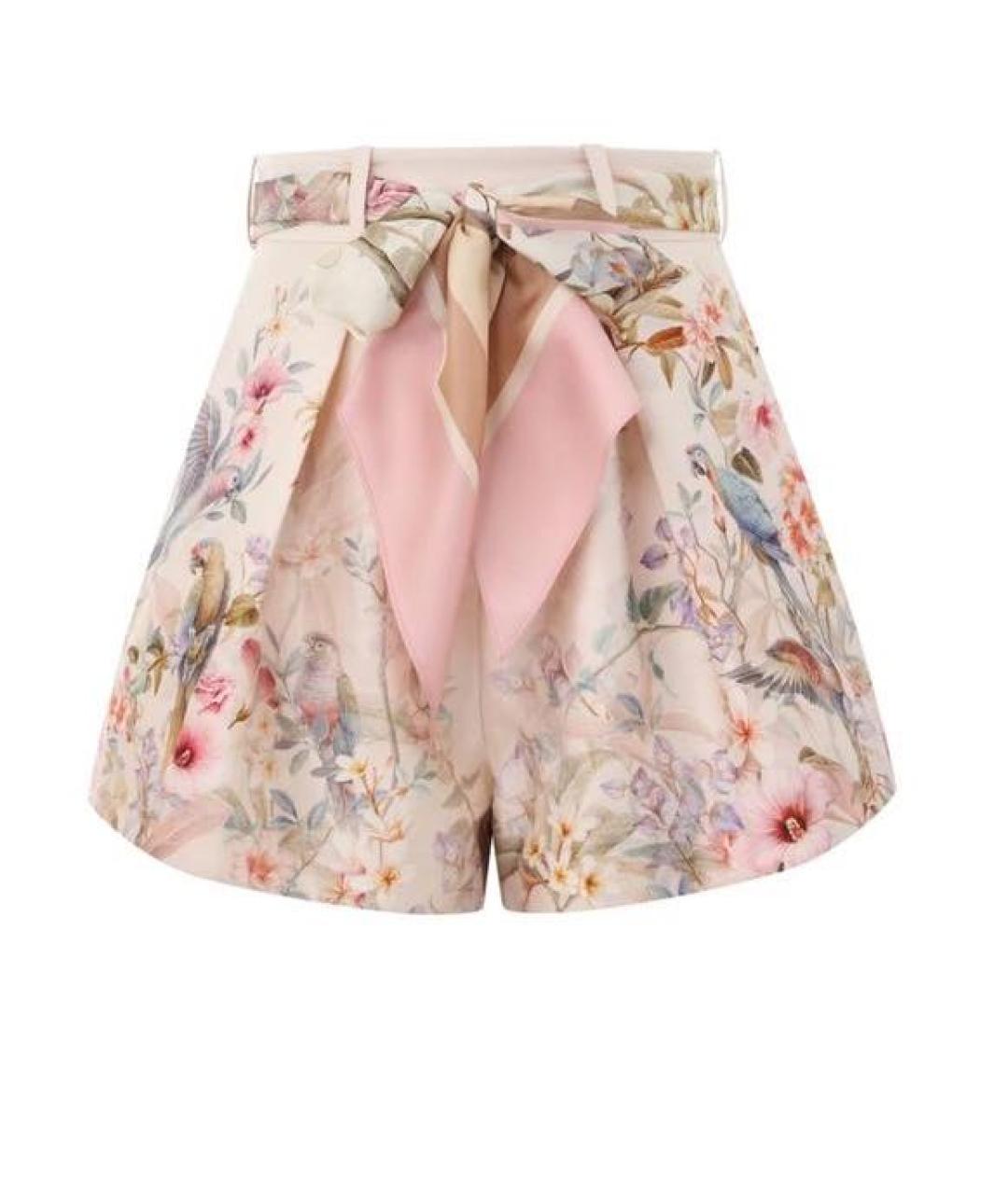 ZIMMERMANN Розовый шелковый костюм с брюками, фото 2